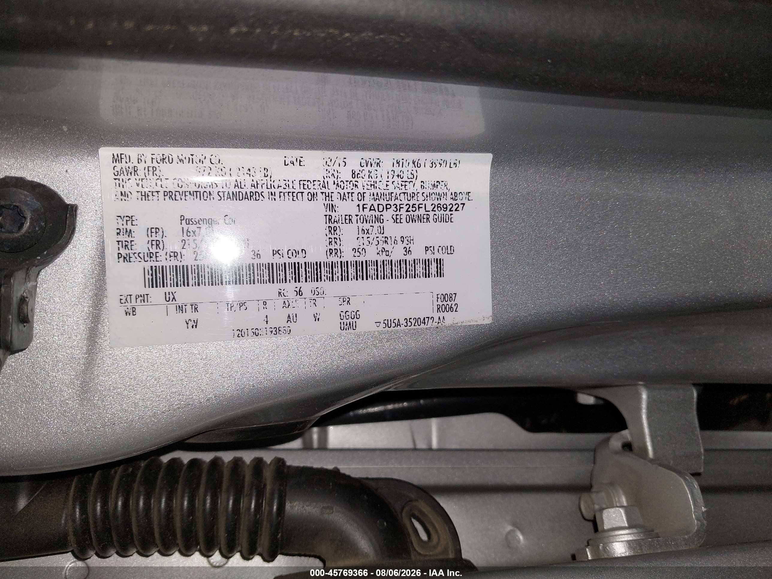 2015 Ford Focus Se Серебряный vin: 1FADP3F25FL269227