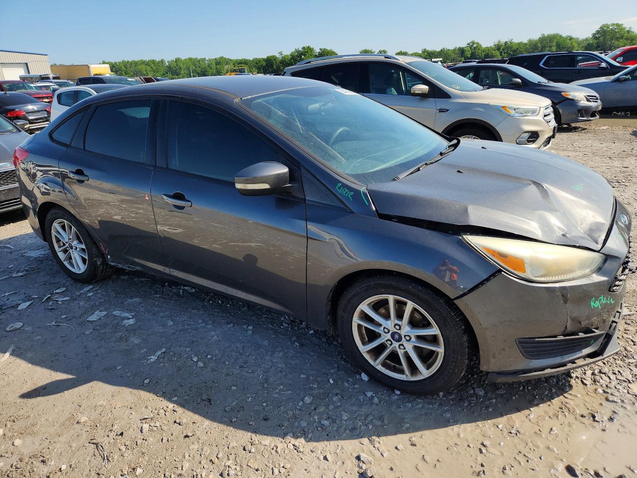 2015 Ford Focus Se Gray vin: 1FADP3F25FL277134