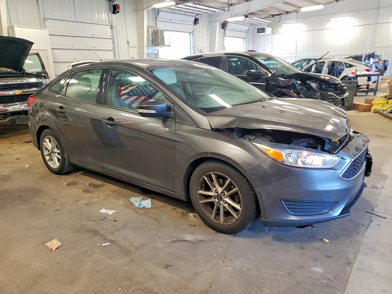 2015 Ford Focus Se Gray vin: 1FADP3F25FL302579