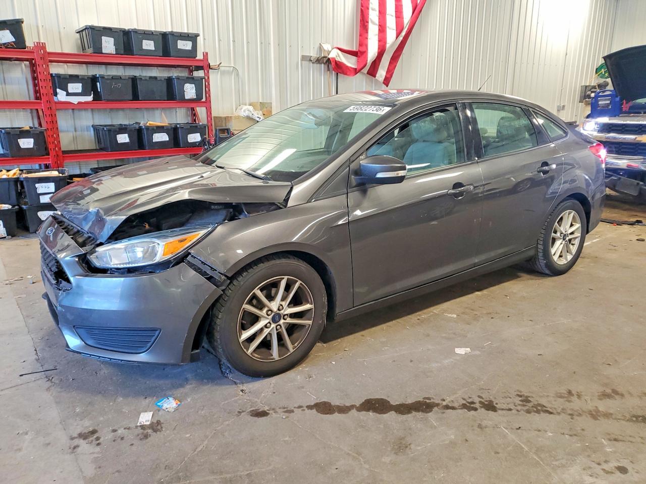 2015 Ford Focus Se Gray vin: 1FADP3F25FL302579