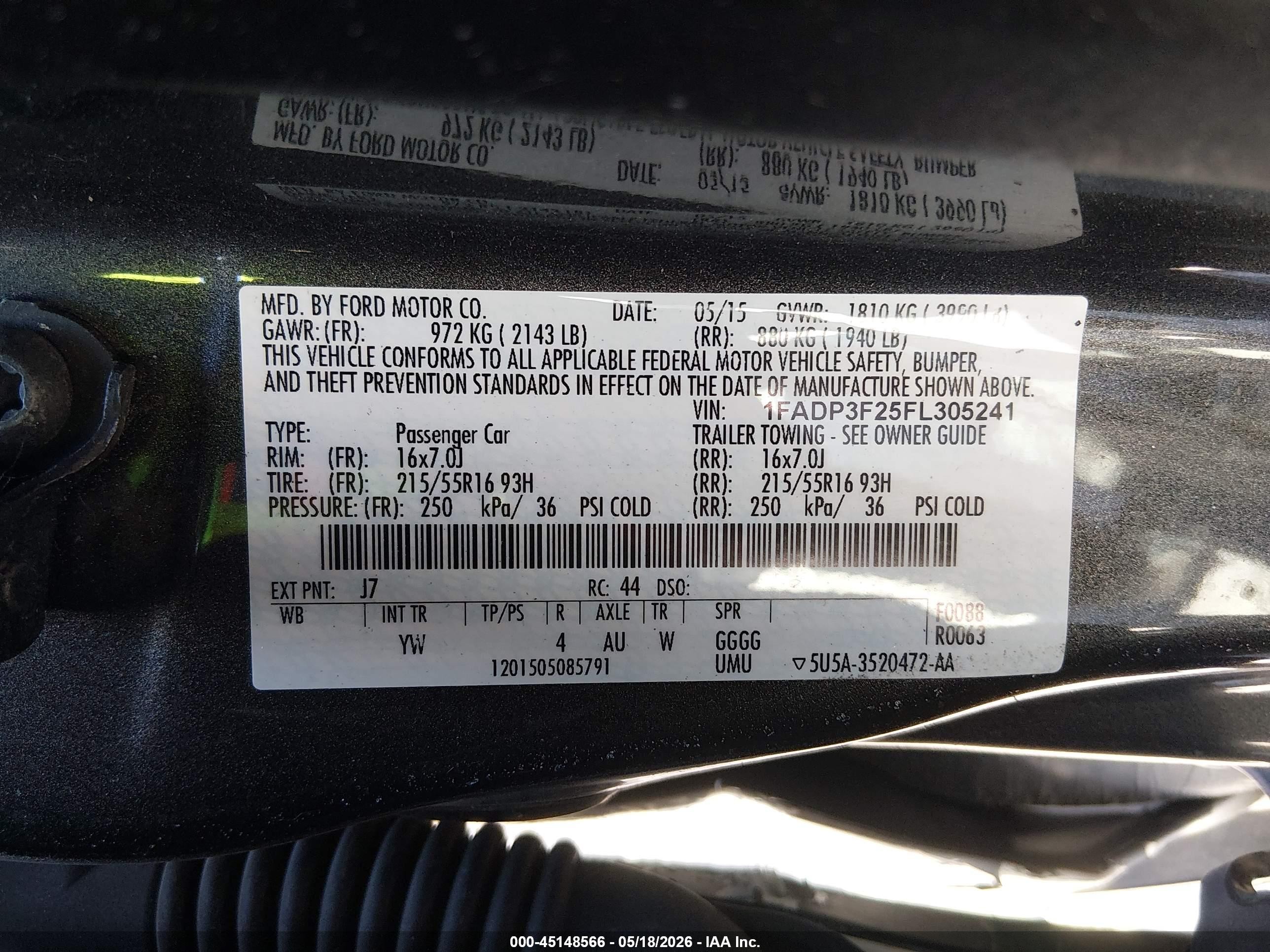 2015 Ford Focus Se Серый vin: 1FADP3F25FL305241