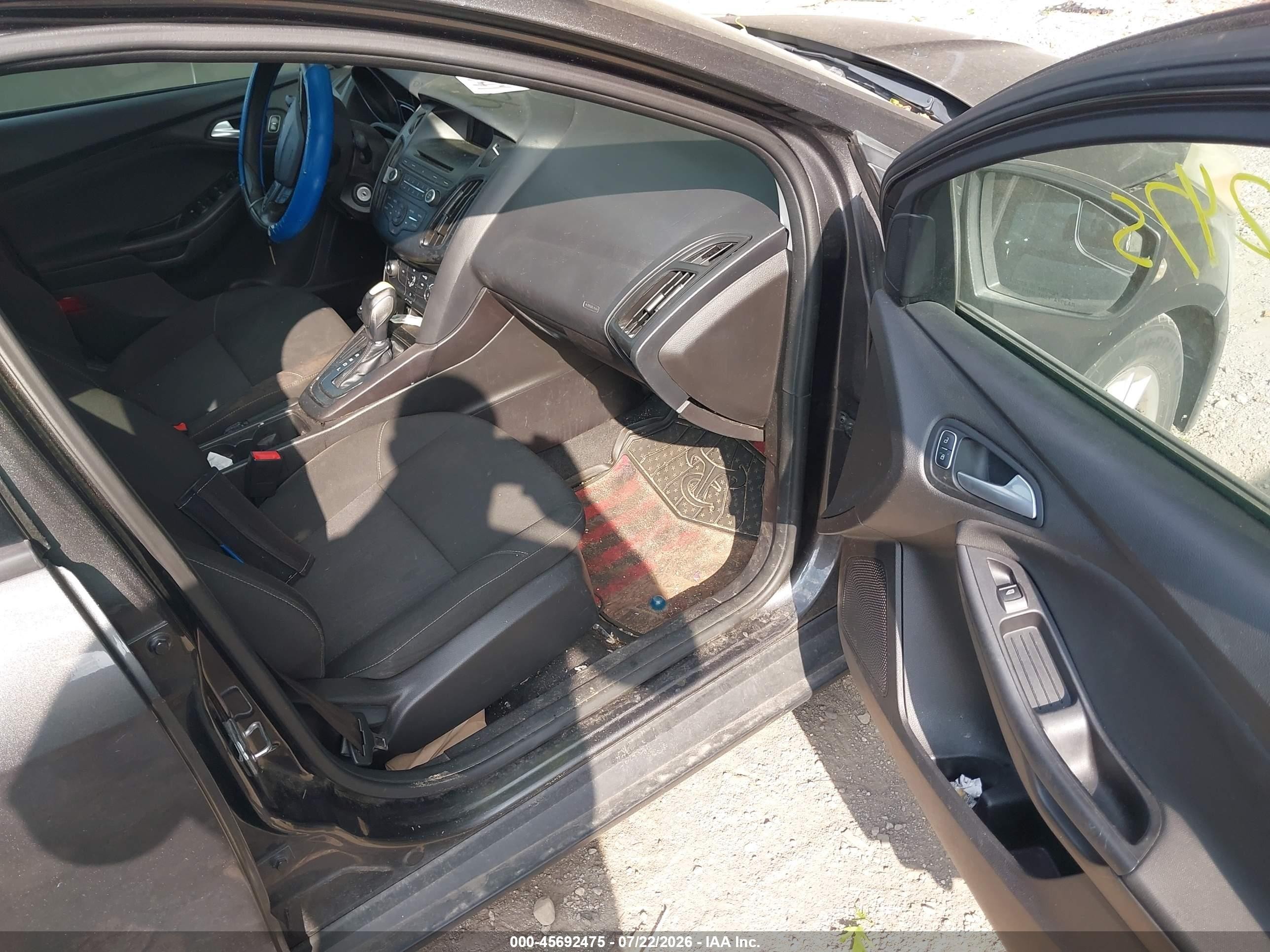 2015 Ford Focus Se Gray vin: 1FADP3F25FL307684
