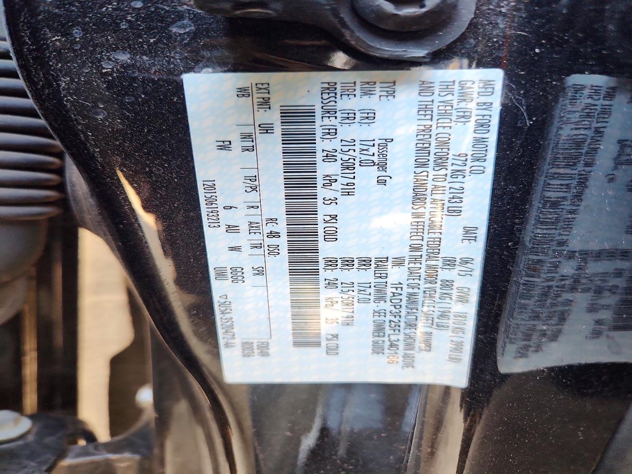 2015 Ford Focus Se Black vin: 1FADP3F25FL340166