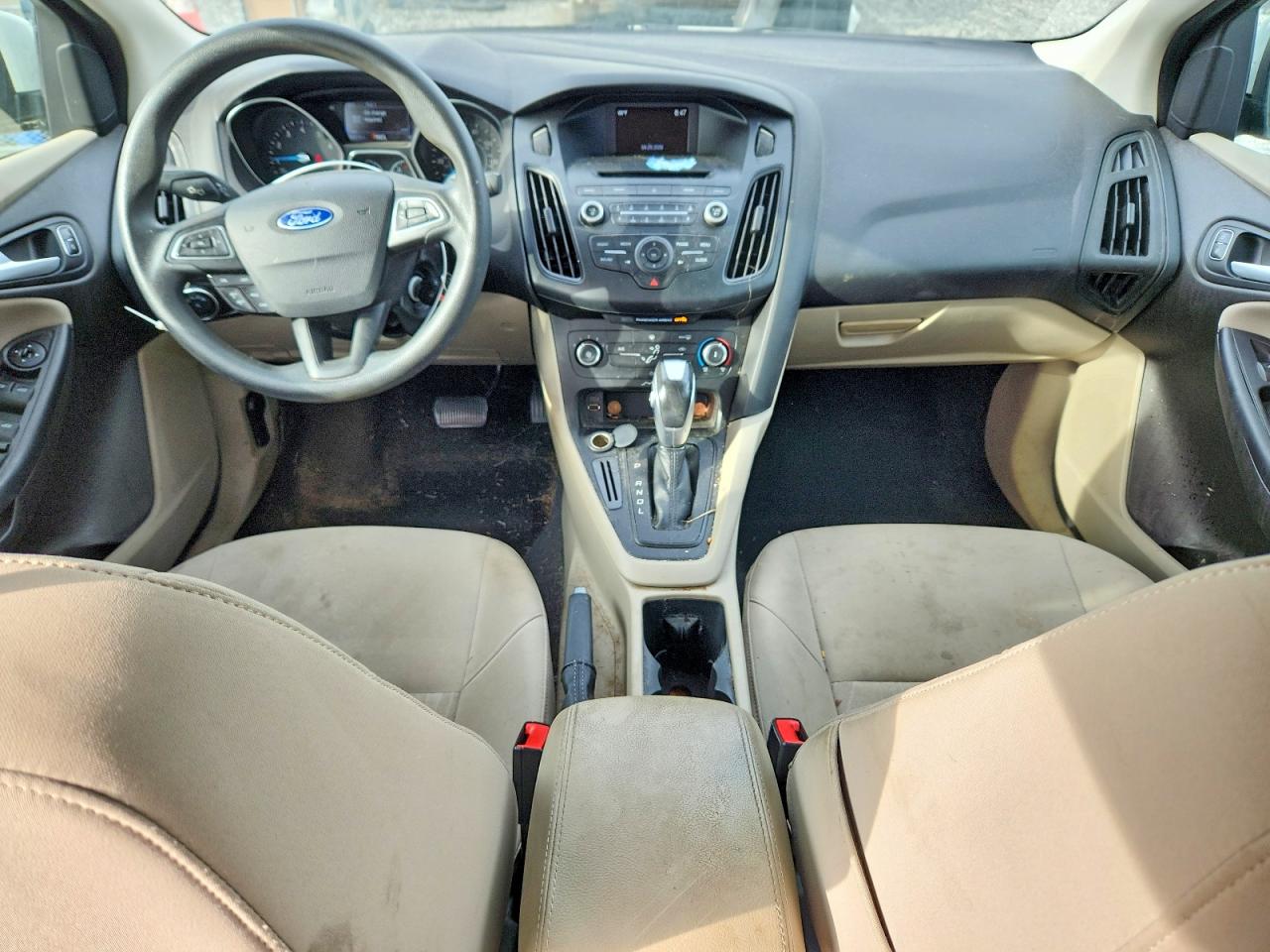 2015 Ford Focus Se White vin: 1FADP3F25FL343875