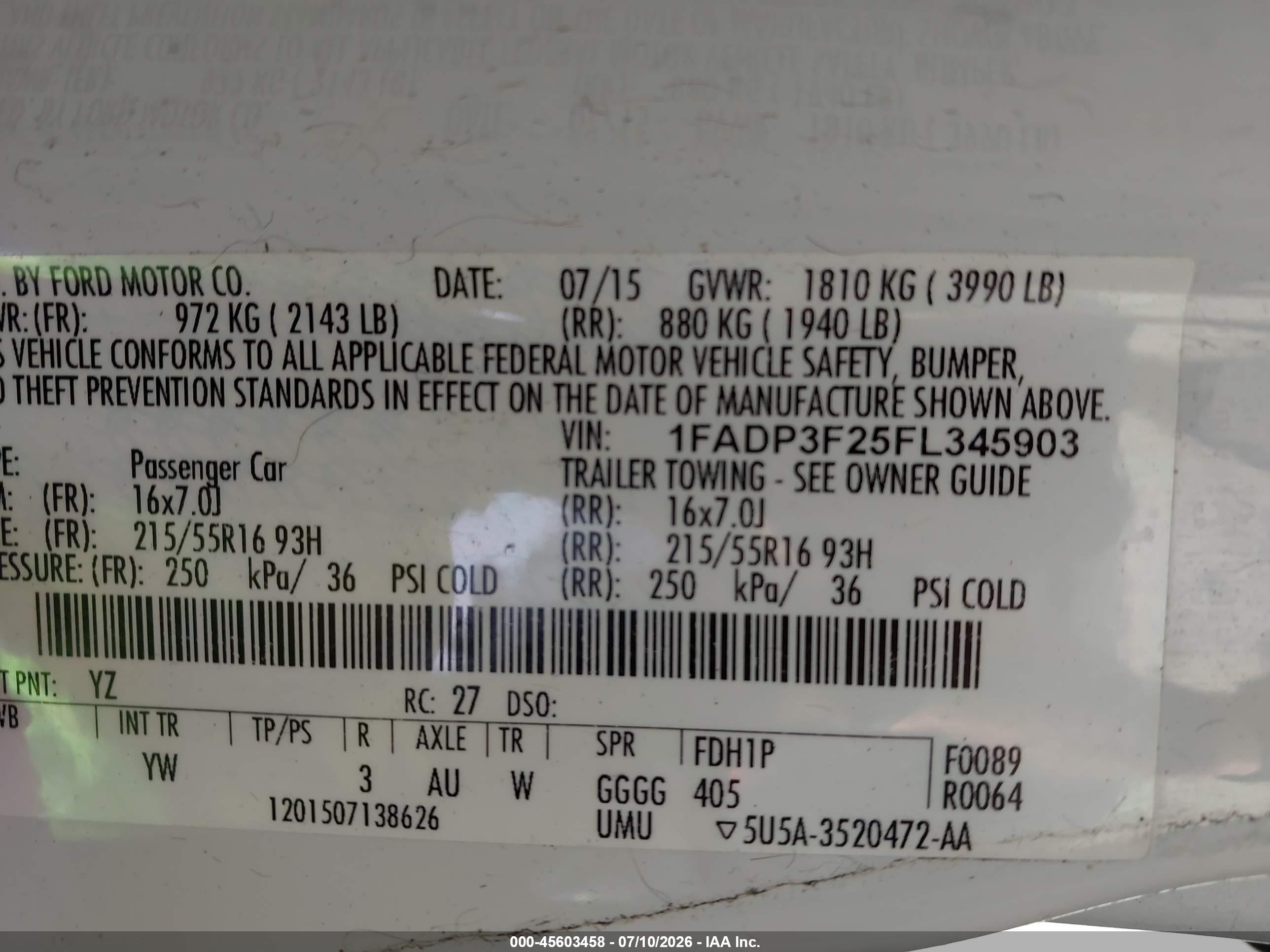 2015 Ford Focus Se White vin: 1FADP3F25FL345903