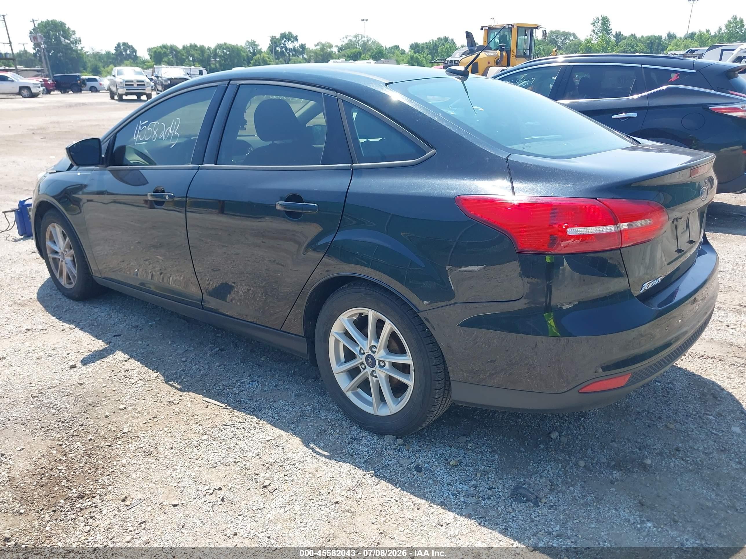 2015 Ford Focus Se Black vin: 1FADP3F25FL346243