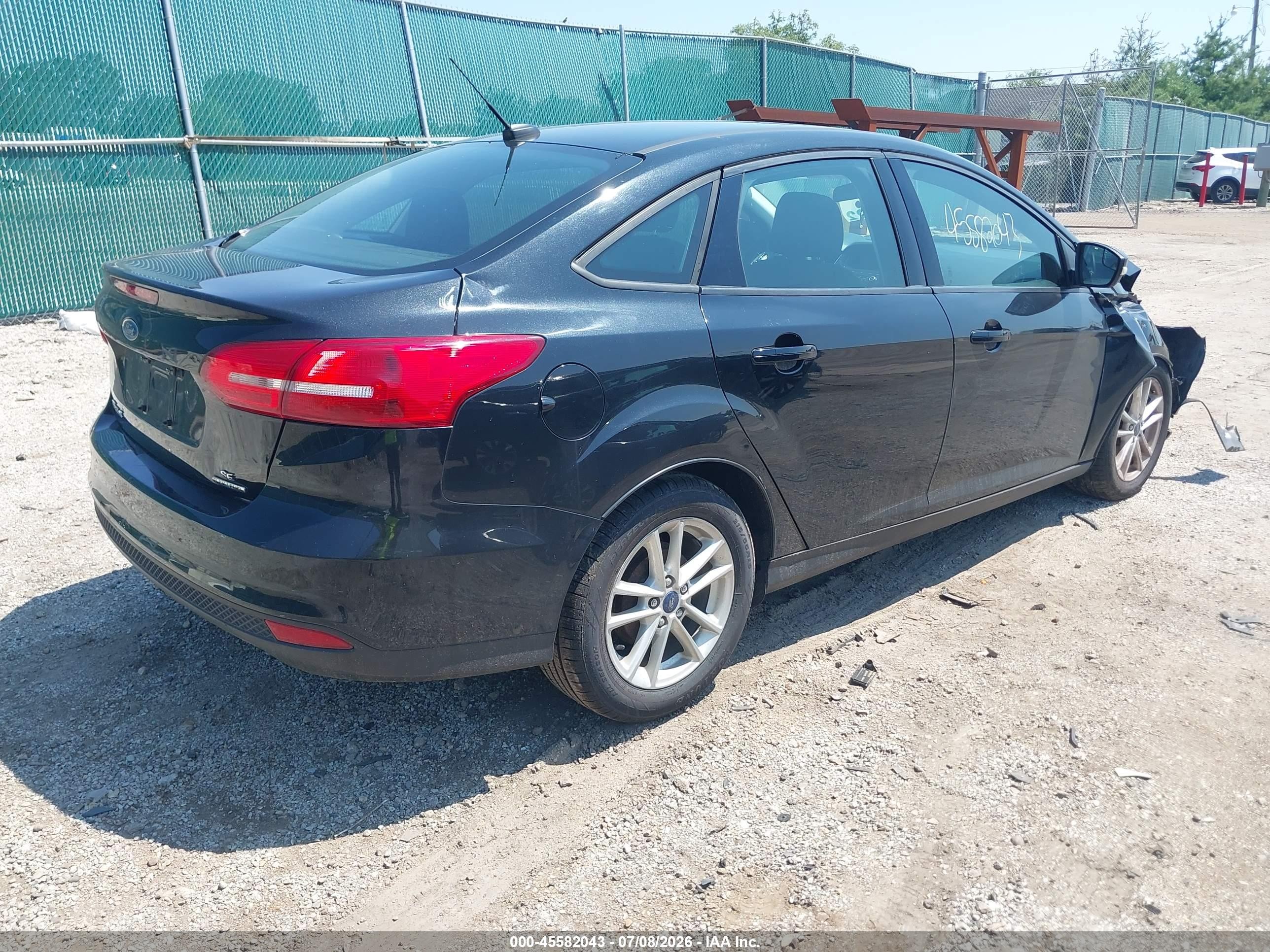 2015 Ford Focus Se Black vin: 1FADP3F25FL346243