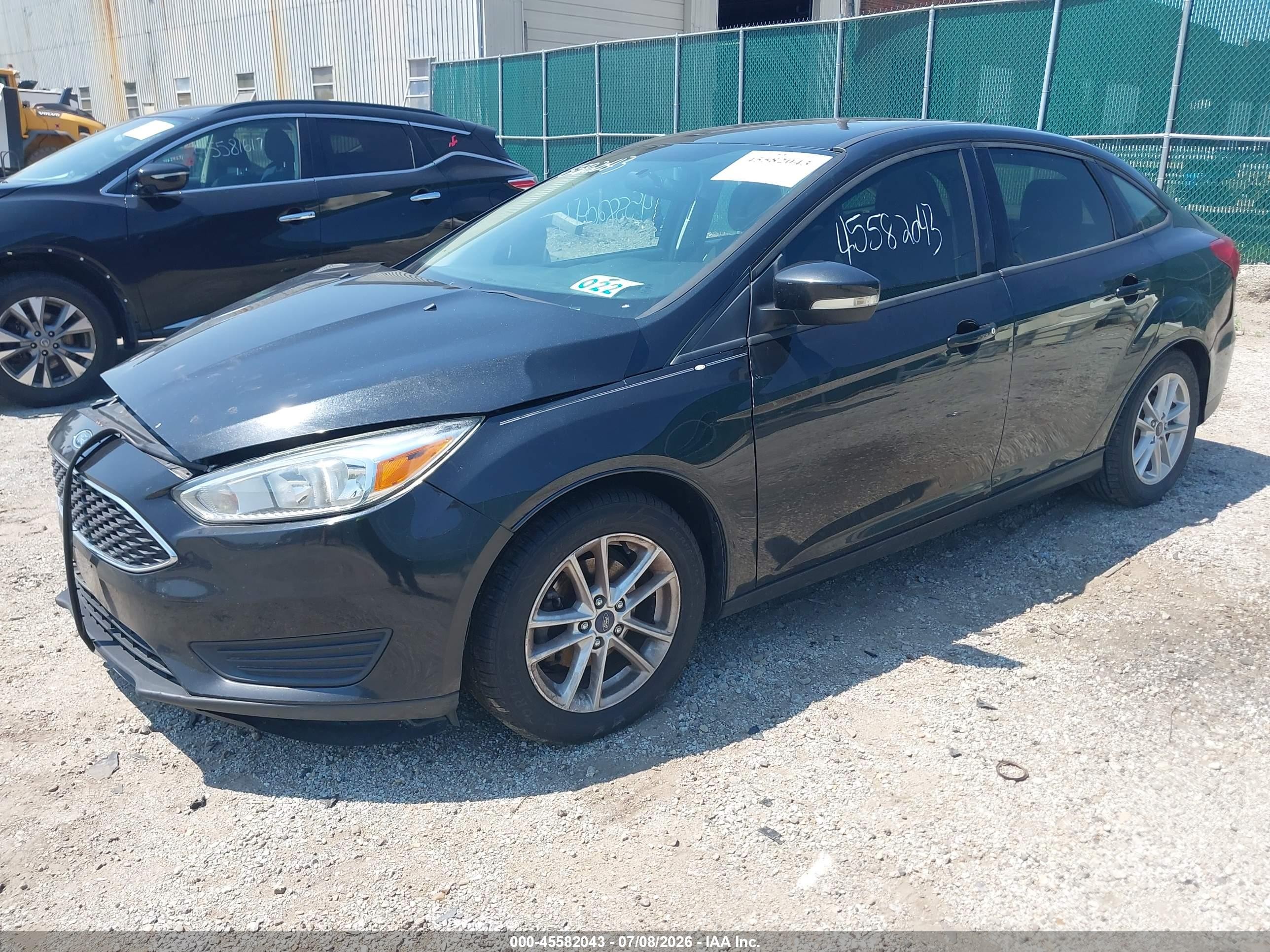 2015 Ford Focus Se Black vin: 1FADP3F25FL346243