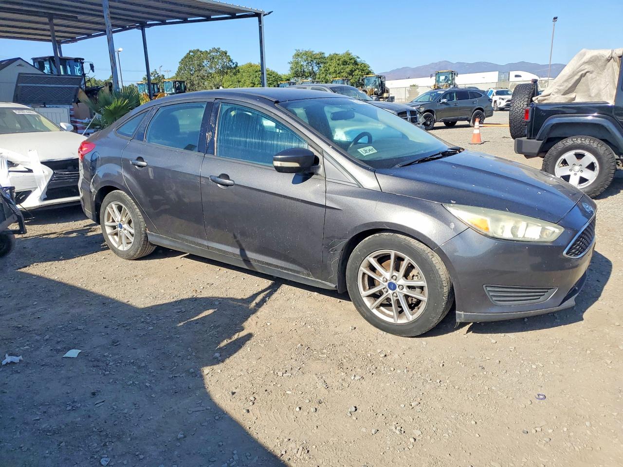 2015 Ford Focus Se Gray vin: 1FADP3F25FL358103