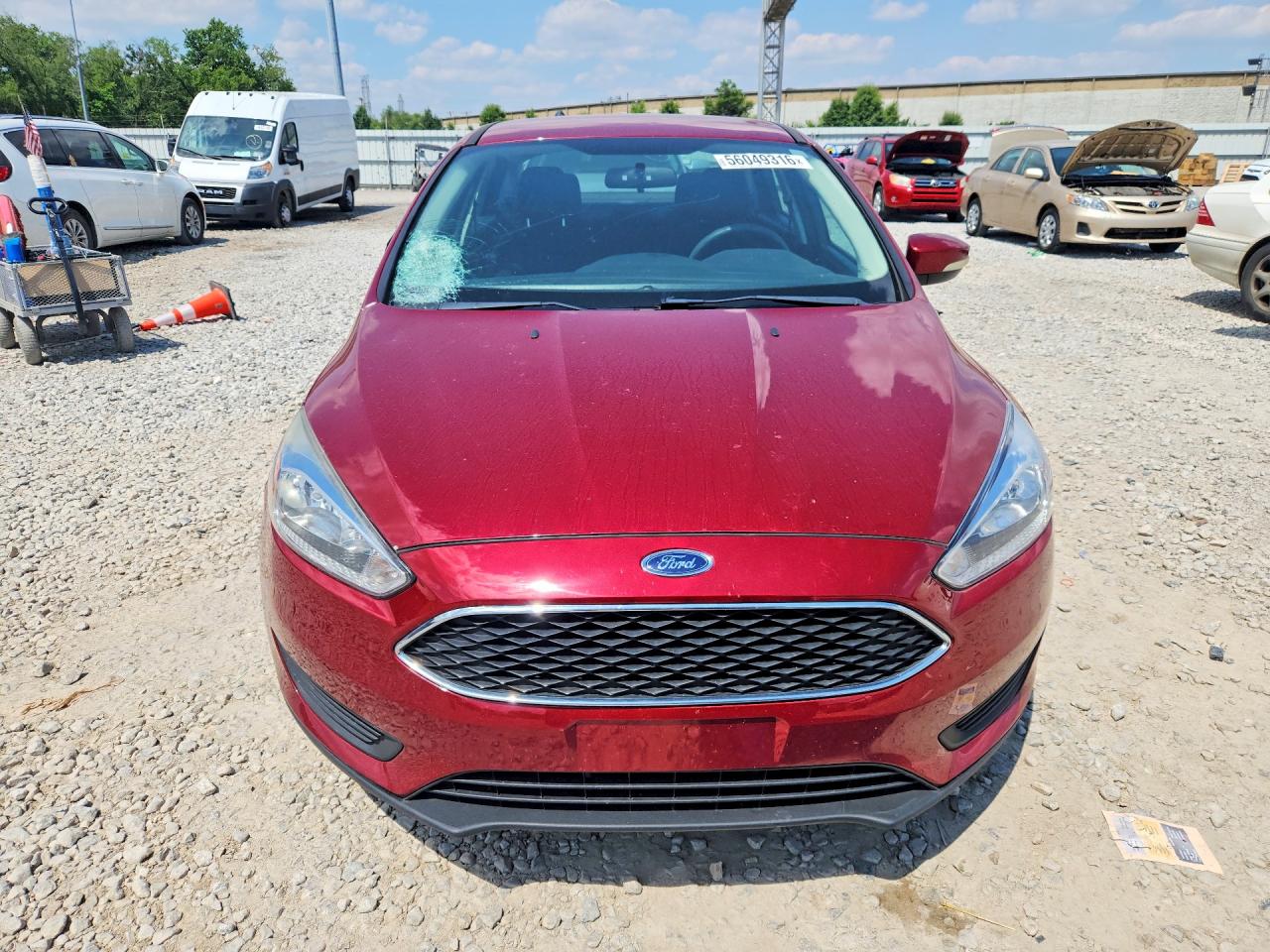 2016 Ford Focus Se Red vin: 1FADP3F25GL220627