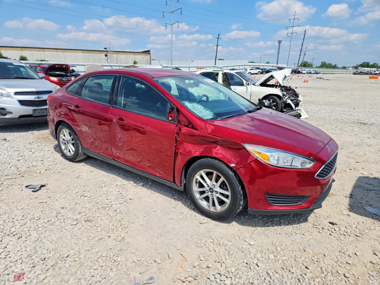 2016 Ford Focus Se Red vin: 1FADP3F25GL220627