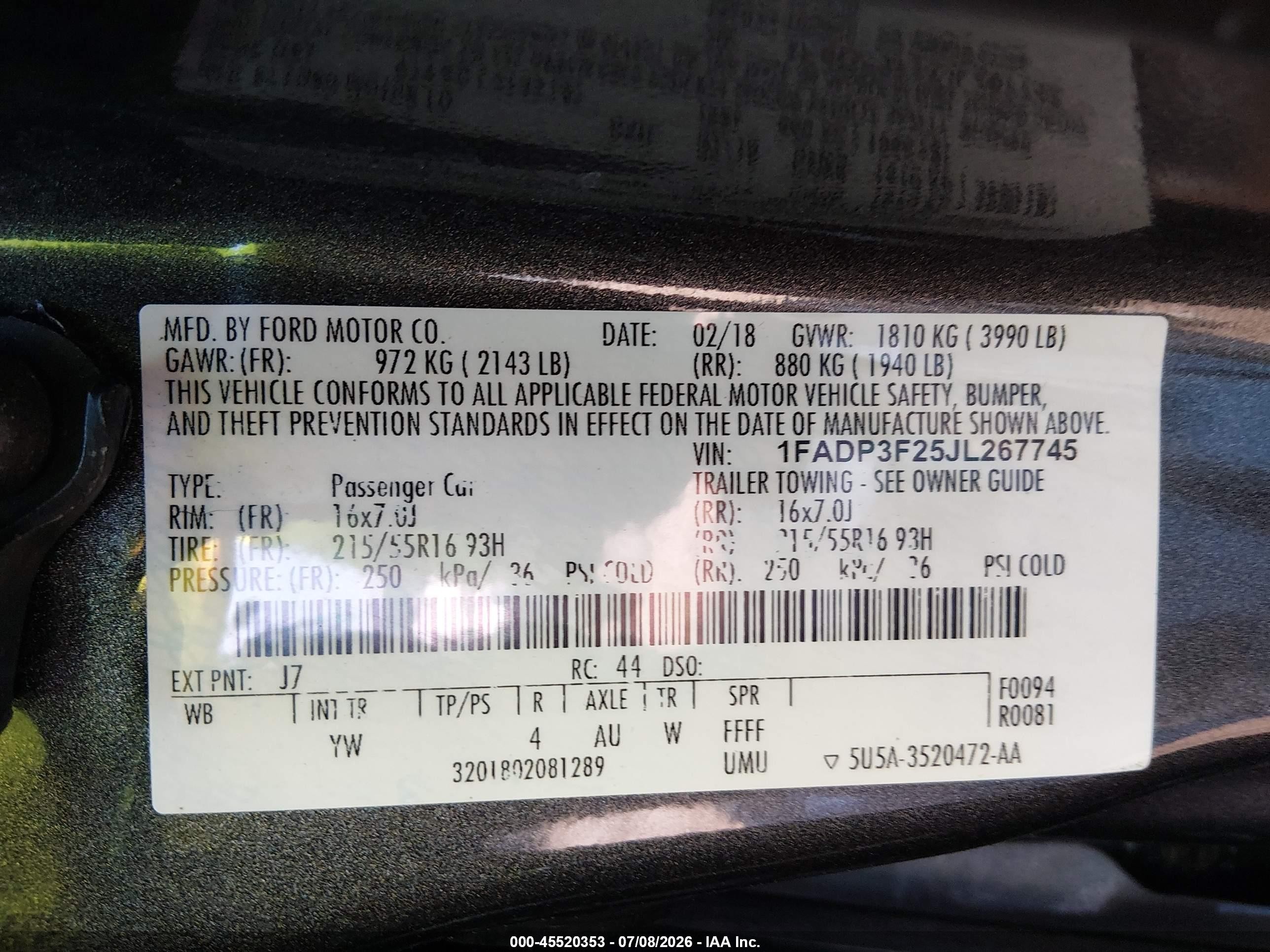2018 Ford Focus Se Gray vin: 1FADP3F25JL267745