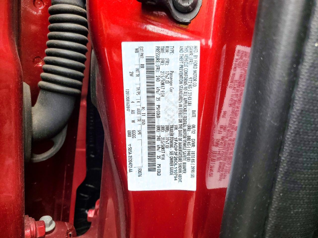 2013 Ford Focus Se Красный vin: 1FADP3F26DL110794