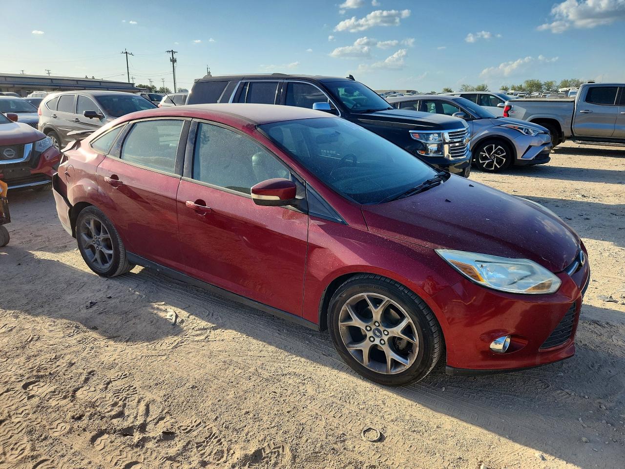 2013 Ford Focus Se Maroon vin: 1FADP3F26DL116160