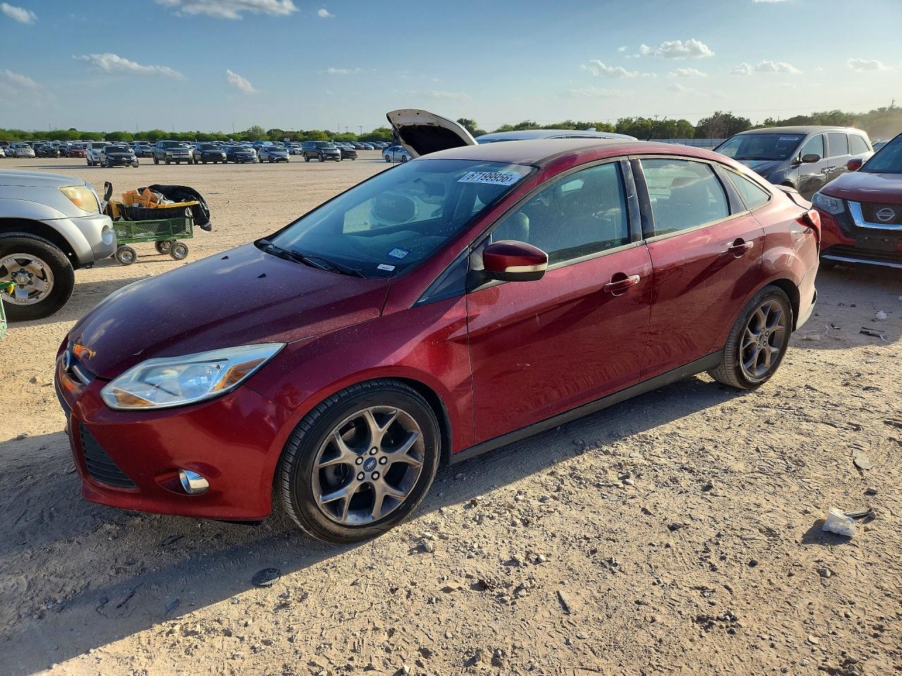 2013 Ford Focus Se Темно-бордовый vin: 1FADP3F26DL116160