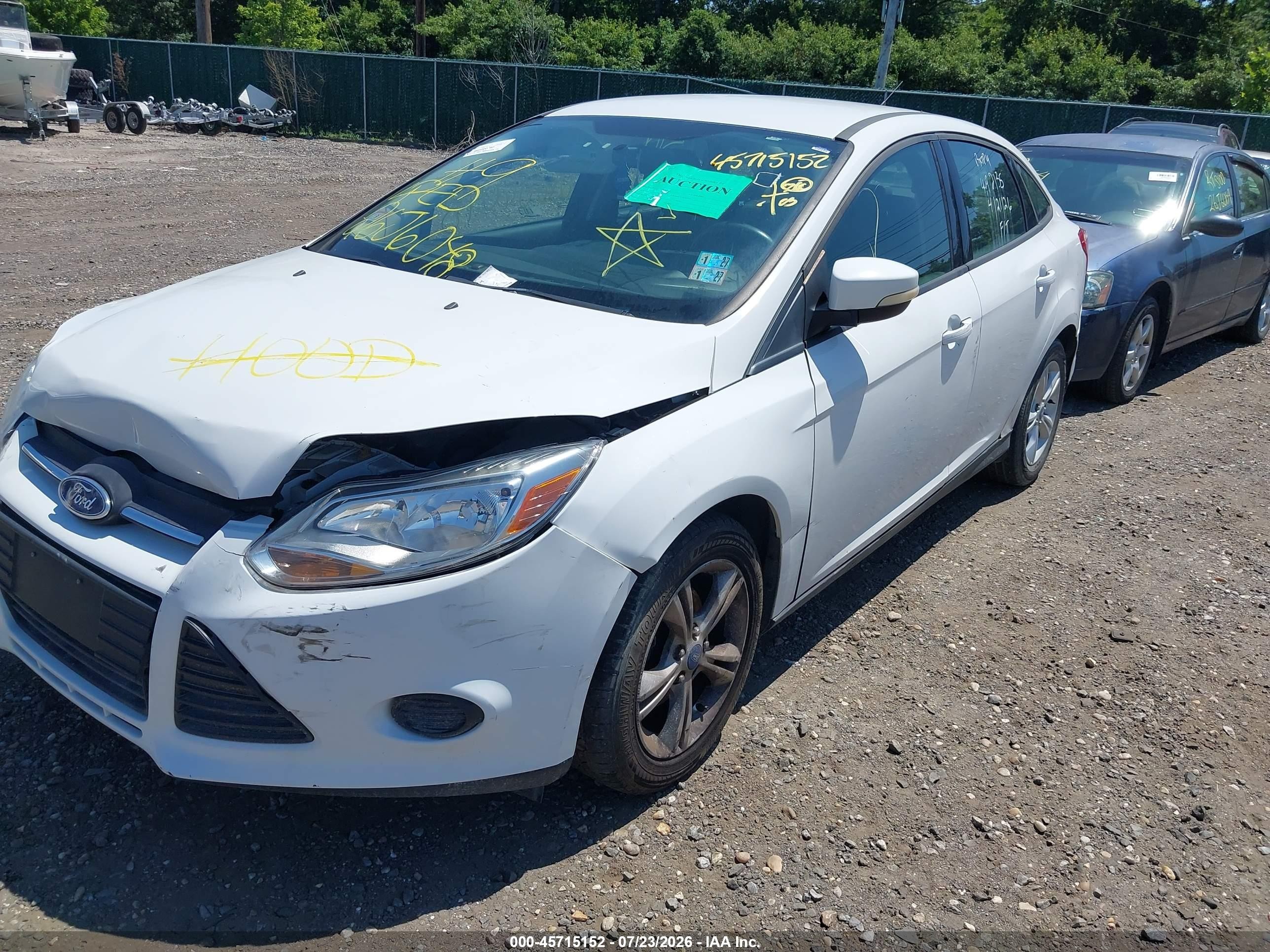 2013 Ford Focus Se White vin: 1FADP3F26DL139471