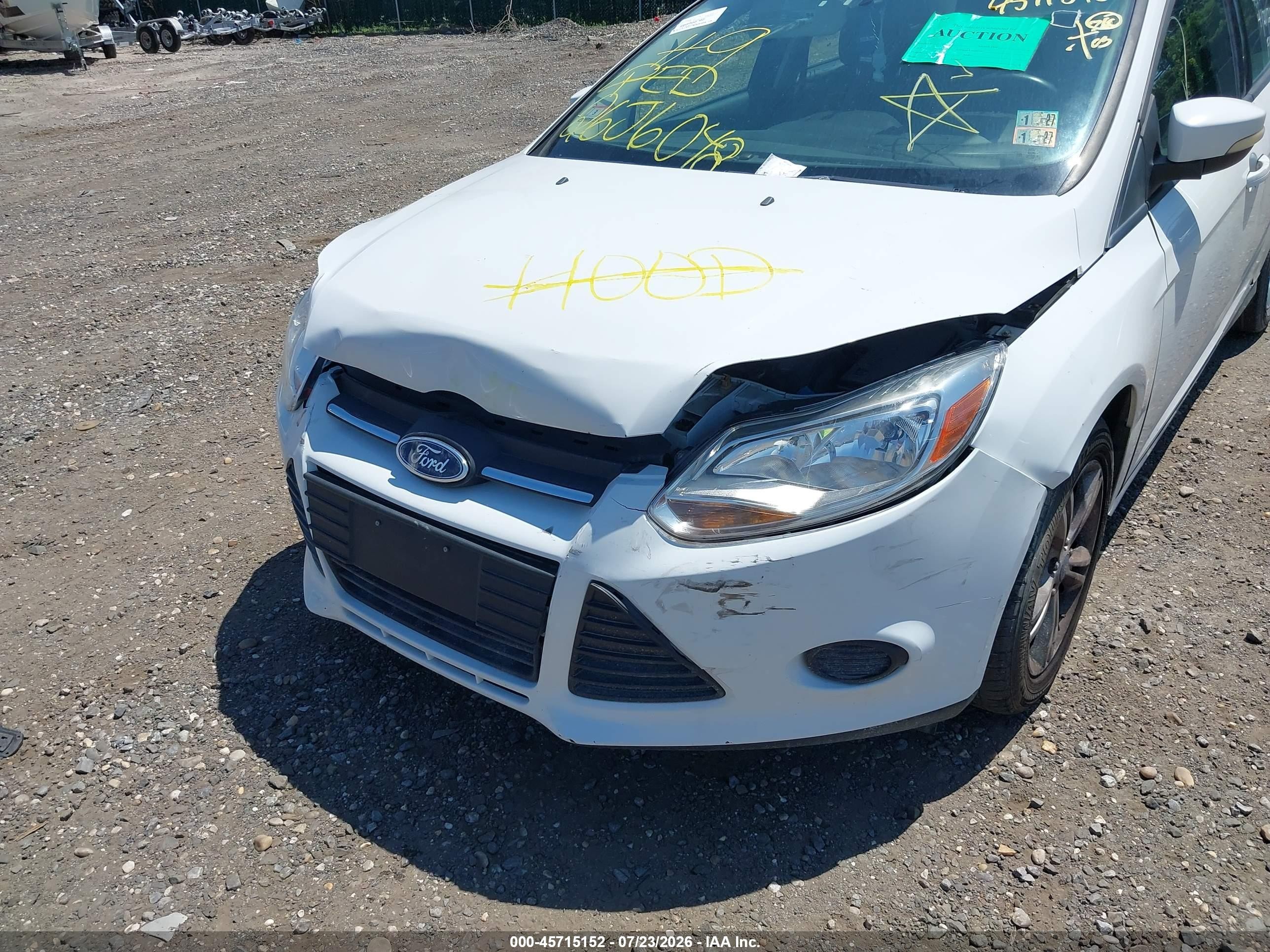 2013 Ford Focus Se White vin: 1FADP3F26DL139471