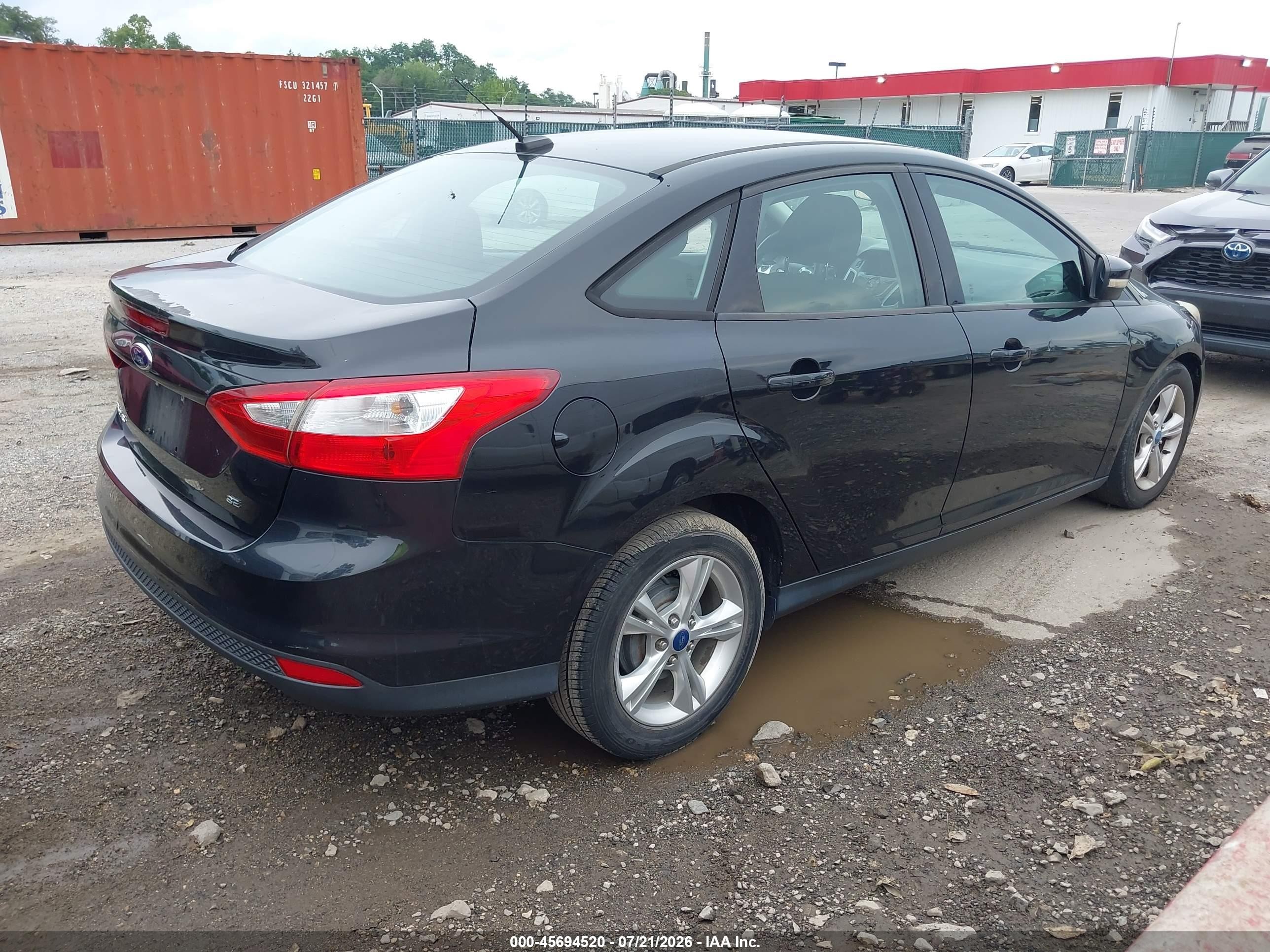 2013 Ford Focus Se Black vin: 1FADP3F26DL141625