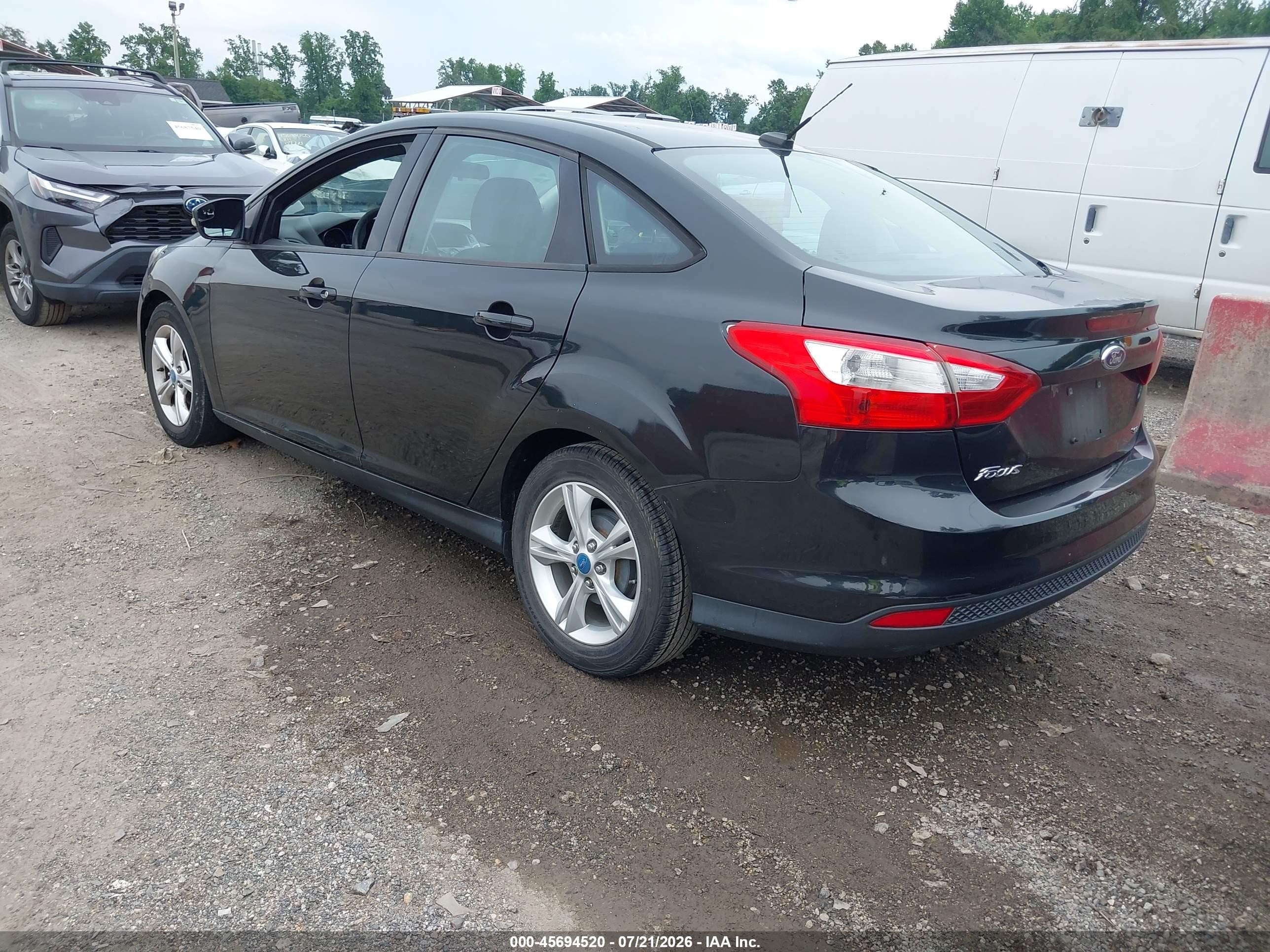 2013 Ford Focus Se Black vin: 1FADP3F26DL141625