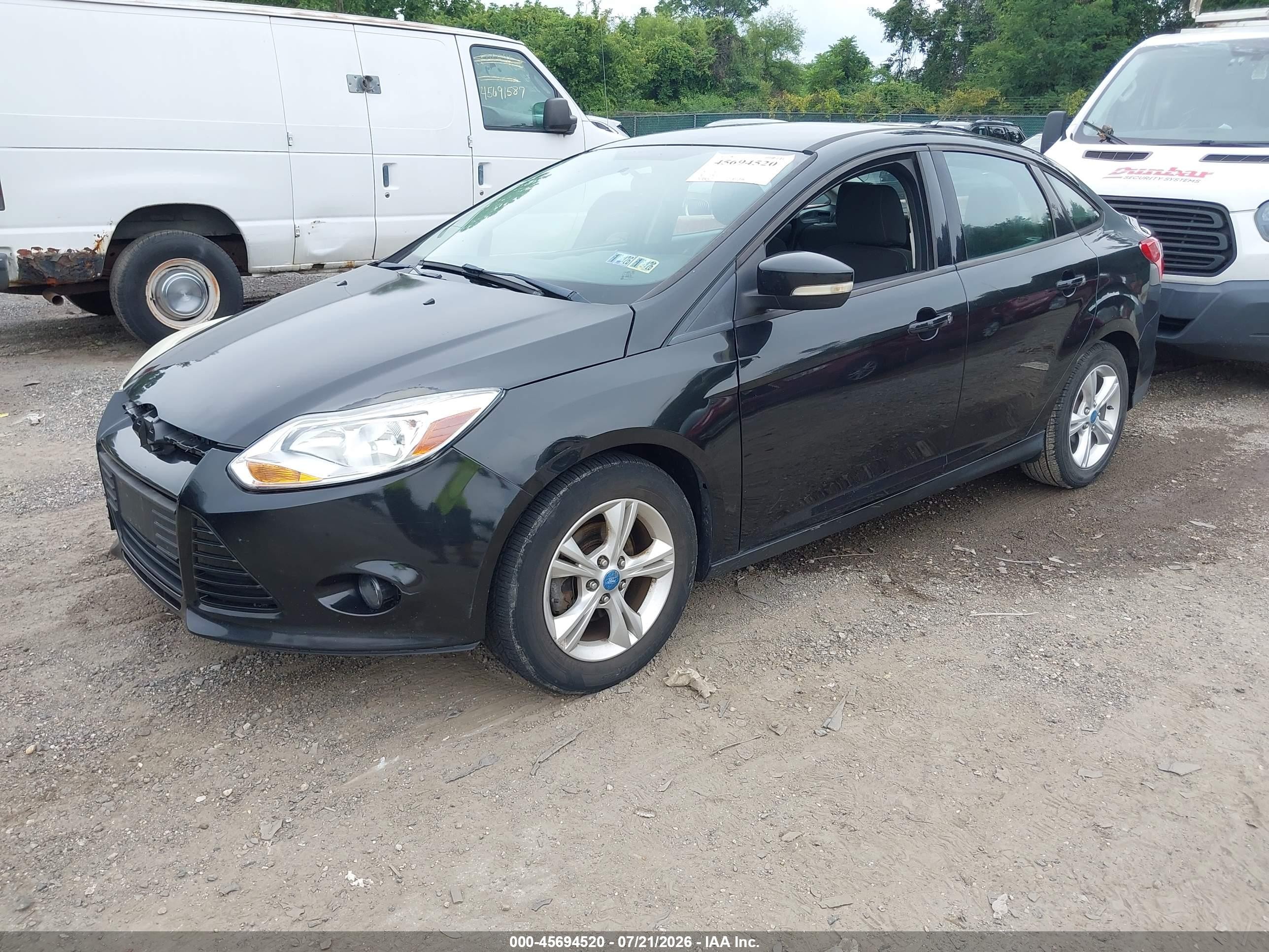 2013 Ford Focus Se Black vin: 1FADP3F26DL141625