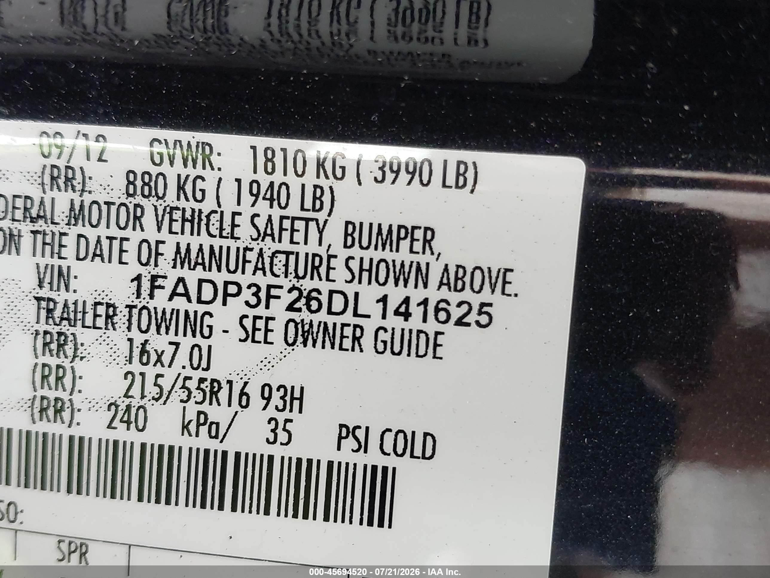2013 Ford Focus Se Black vin: 1FADP3F26DL141625