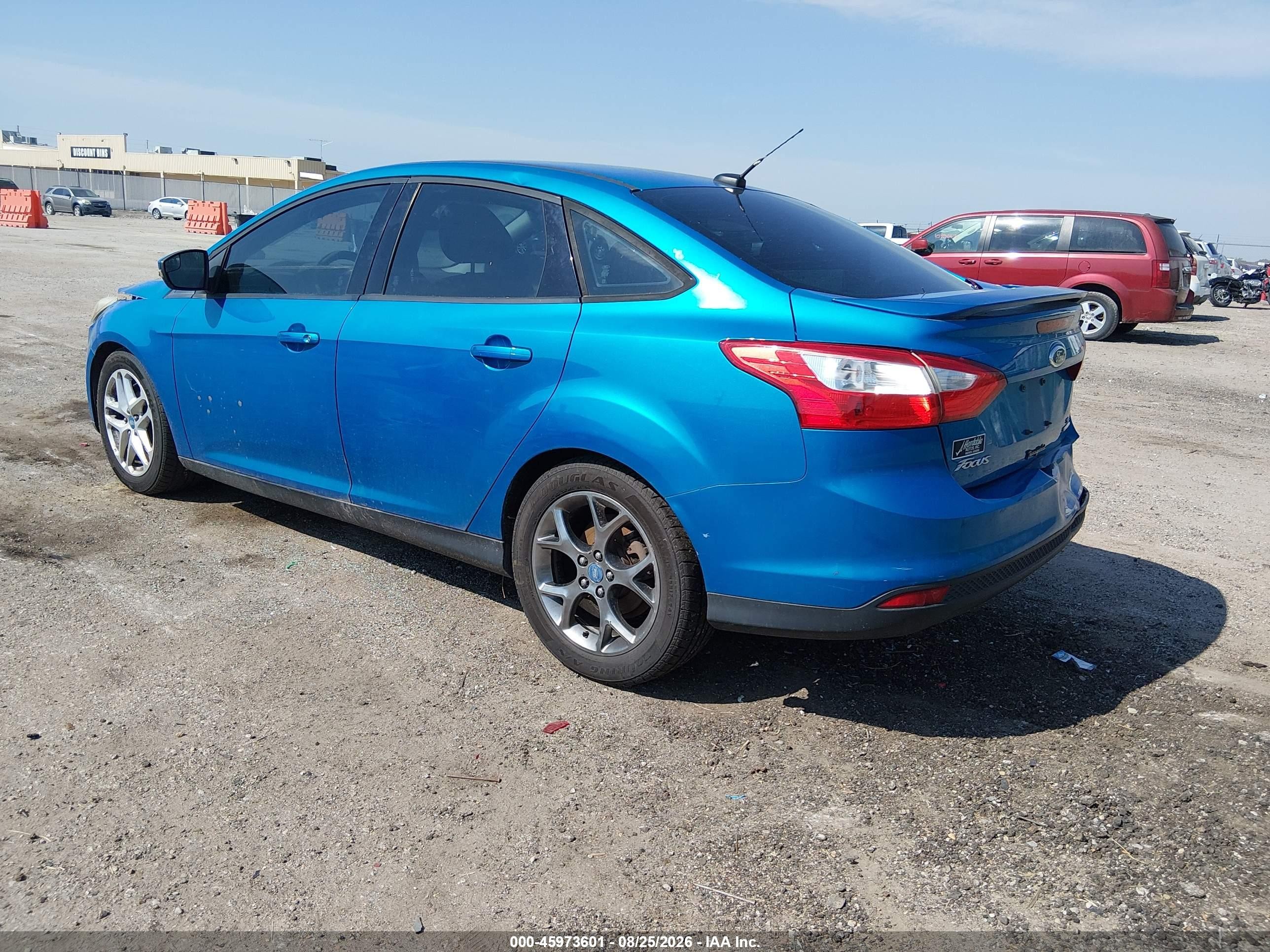 2013 Ford Focus Se Blue vin: 1FADP3F26DL183745