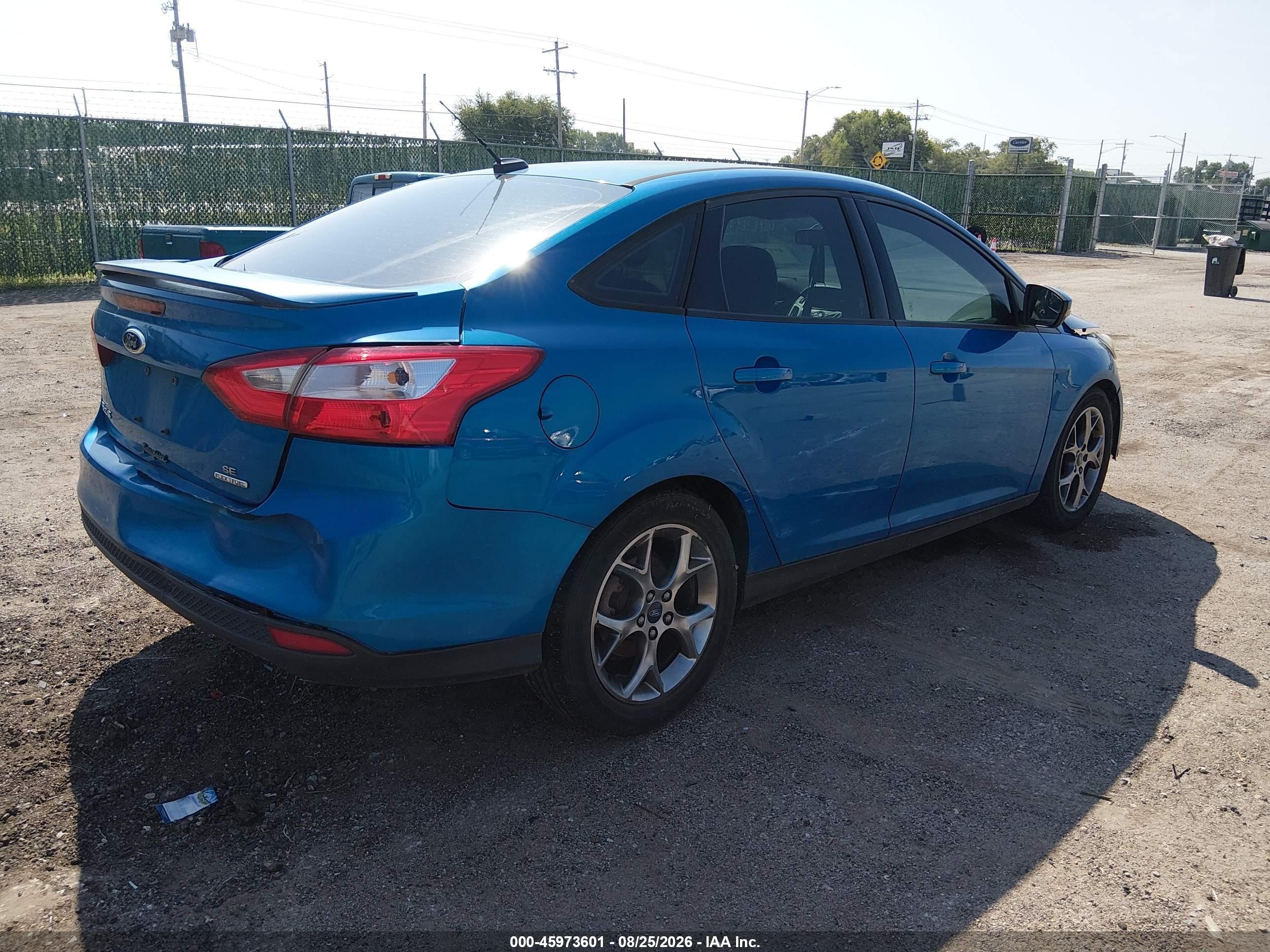 2013 Ford Focus Se Blue vin: 1FADP3F26DL183745