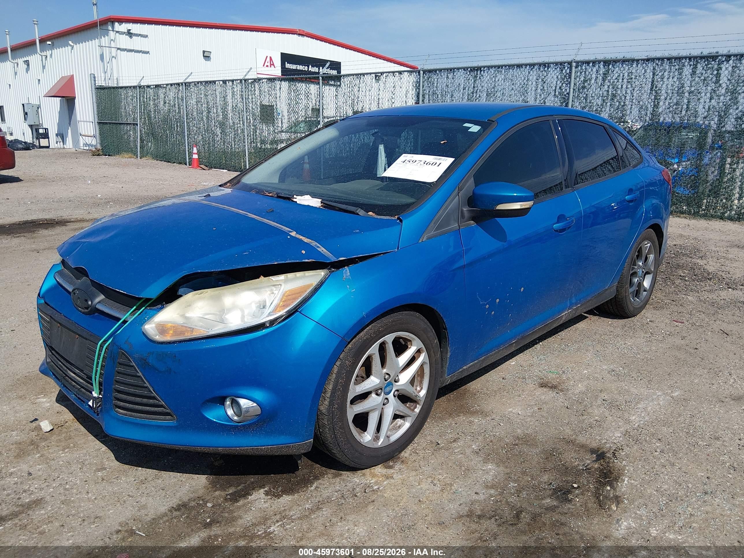 2013 Ford Focus Se Blue vin: 1FADP3F26DL183745