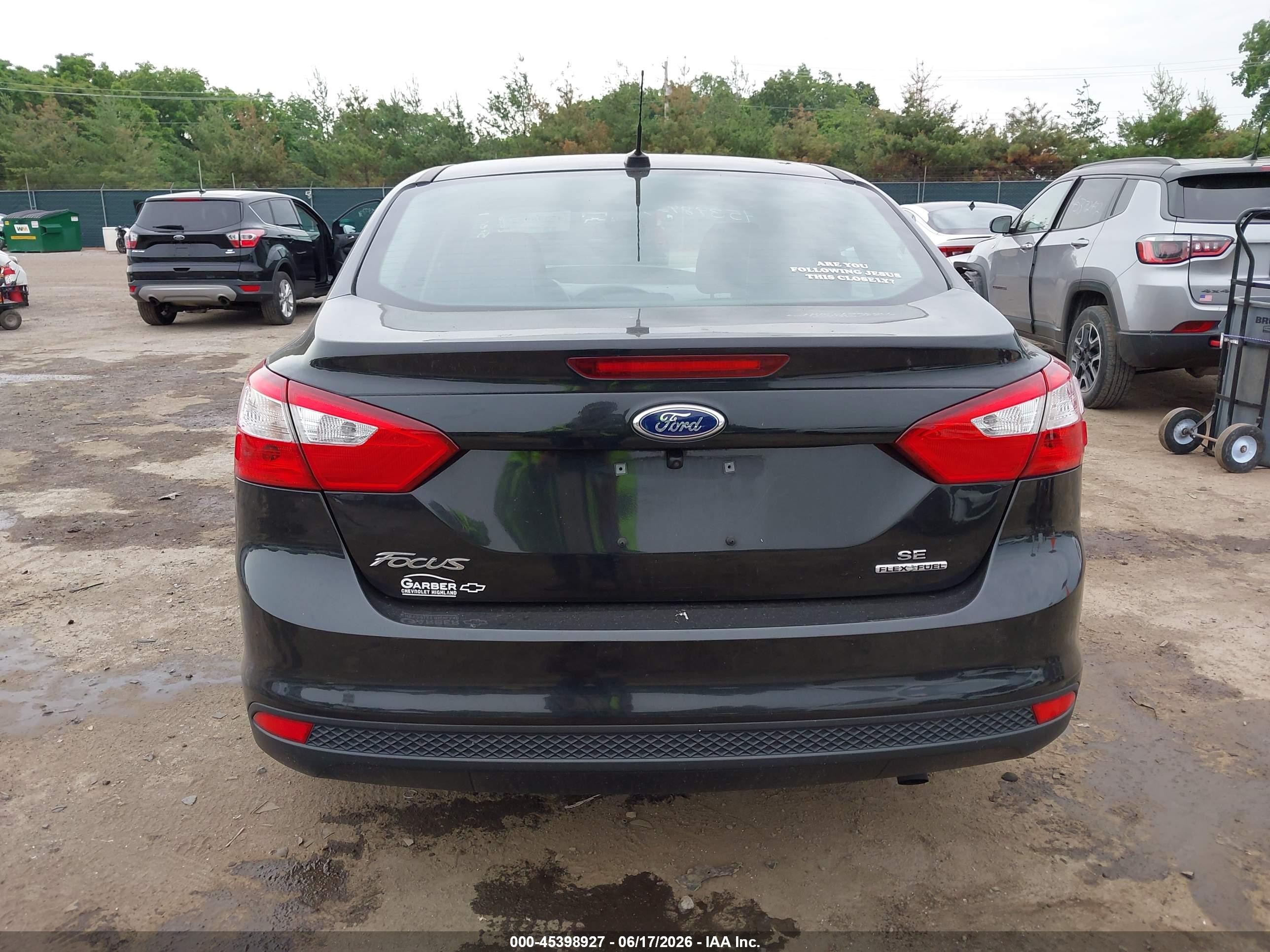 2013 Ford Focus Se Black vin: 1FADP3F26DL250568