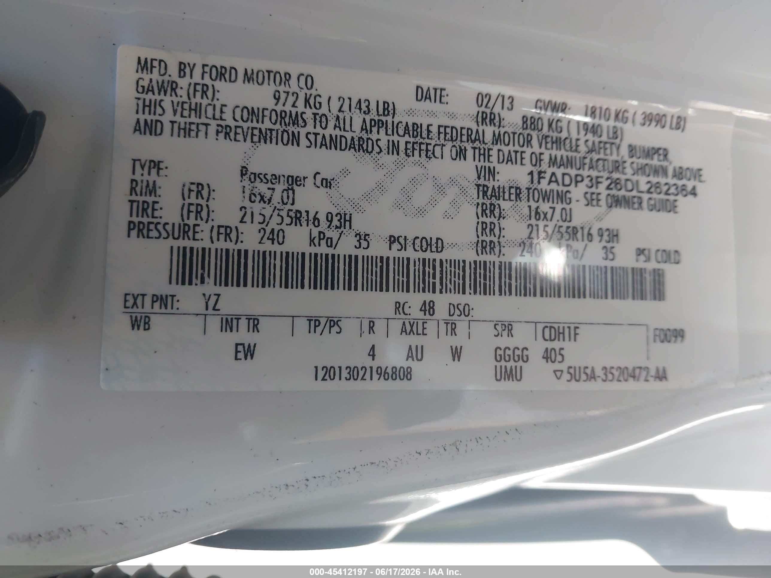 2013 Ford Focus Se Белый vin: 1FADP3F26DL262364