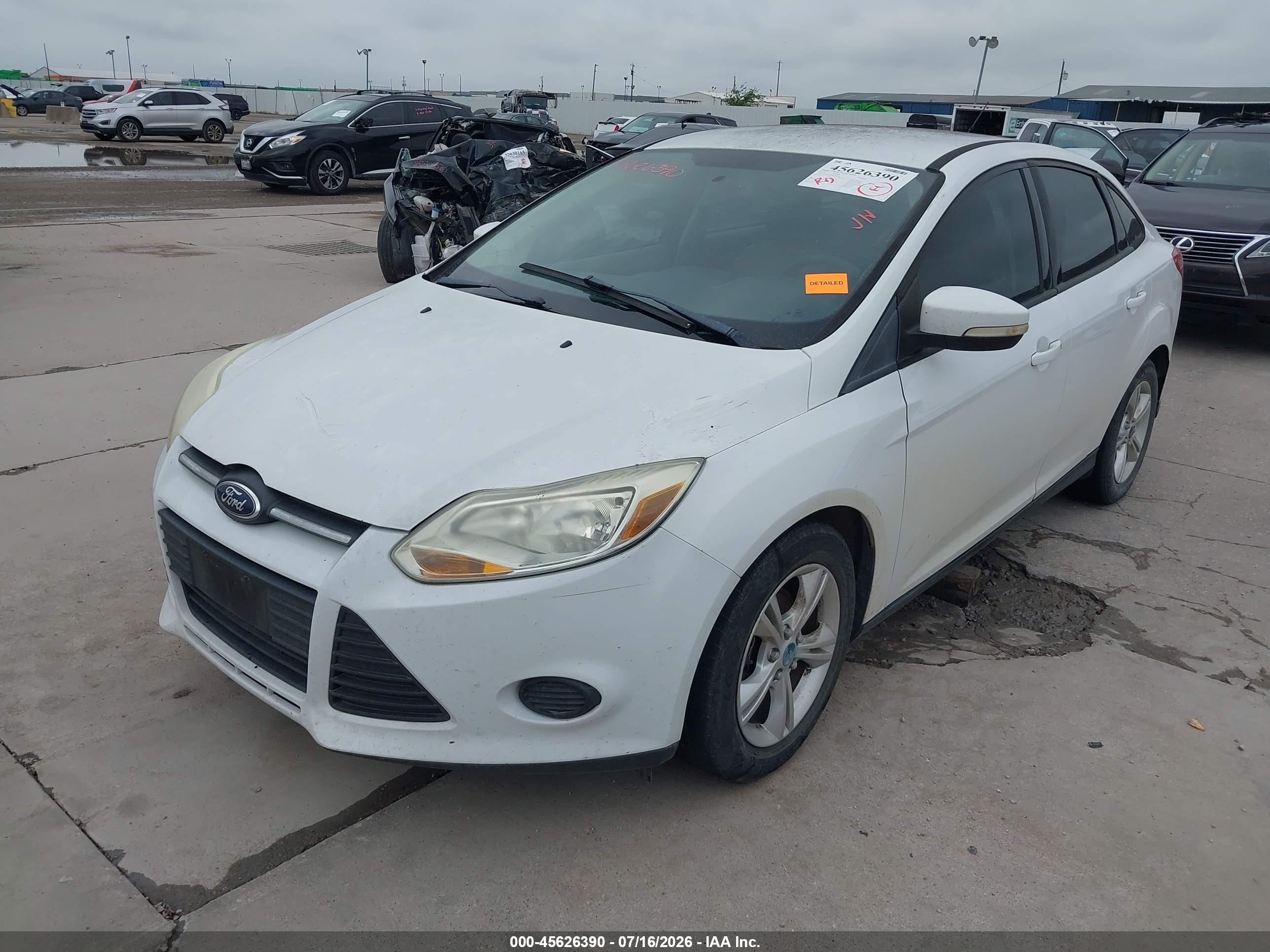 2013 Ford Focus Se White vin: 1FADP3F26DL262588