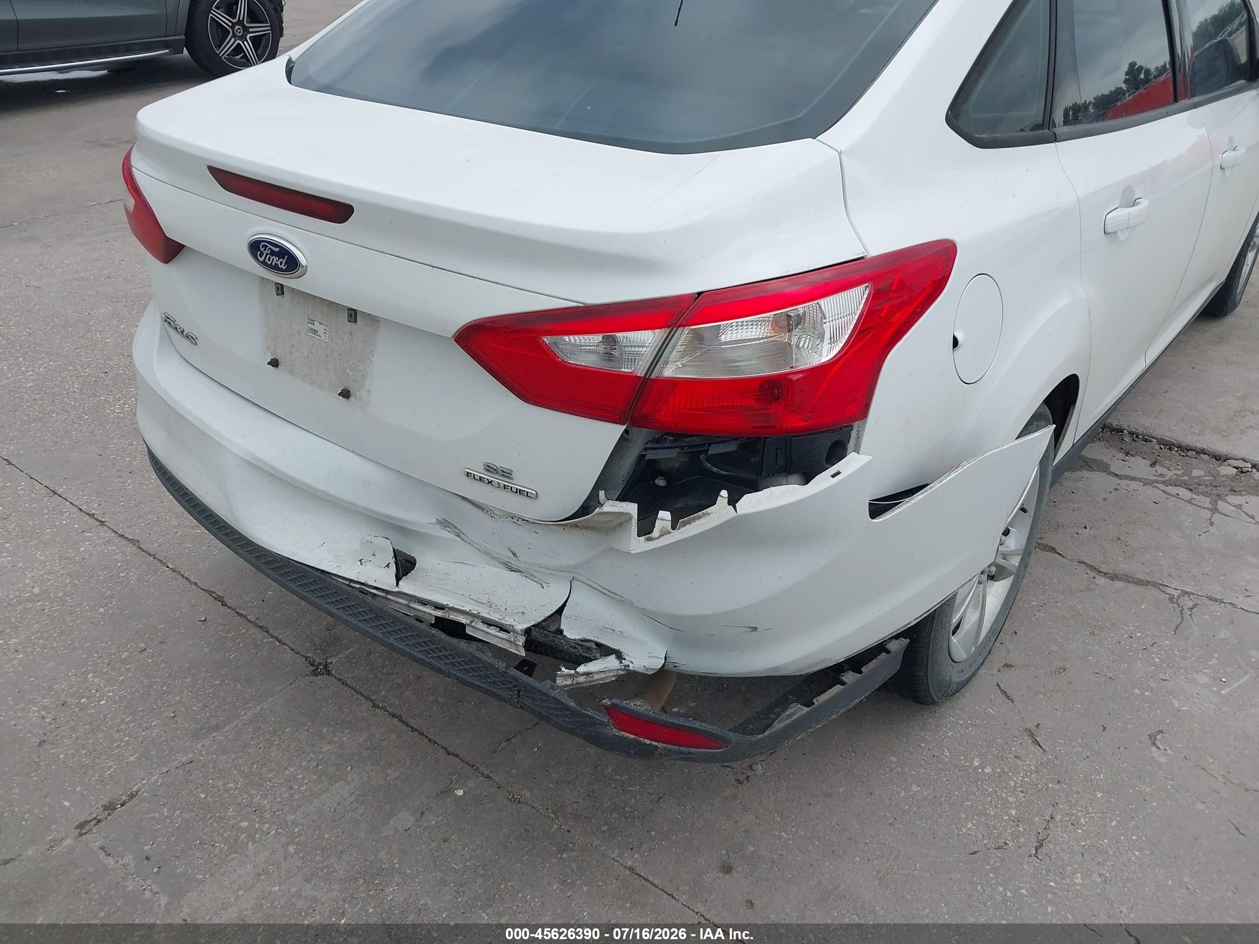 2013 Ford Focus Se White vin: 1FADP3F26DL262588