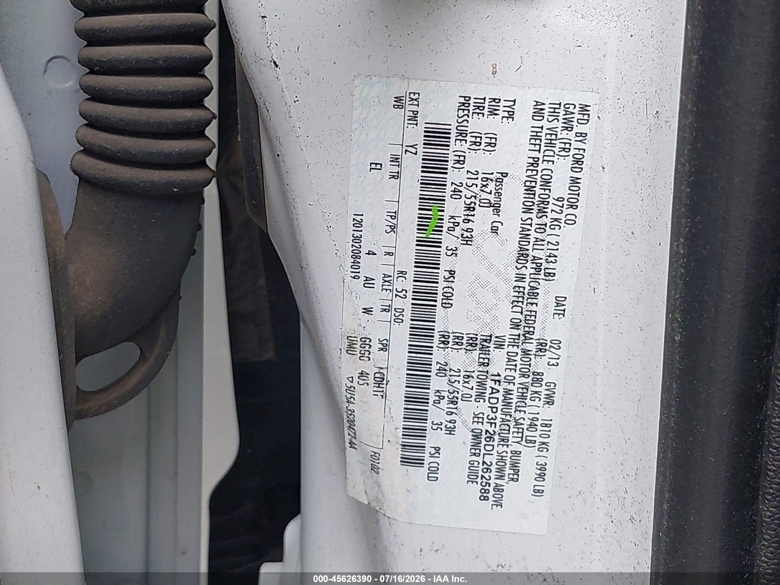2013 Ford Focus Se White vin: 1FADP3F26DL262588