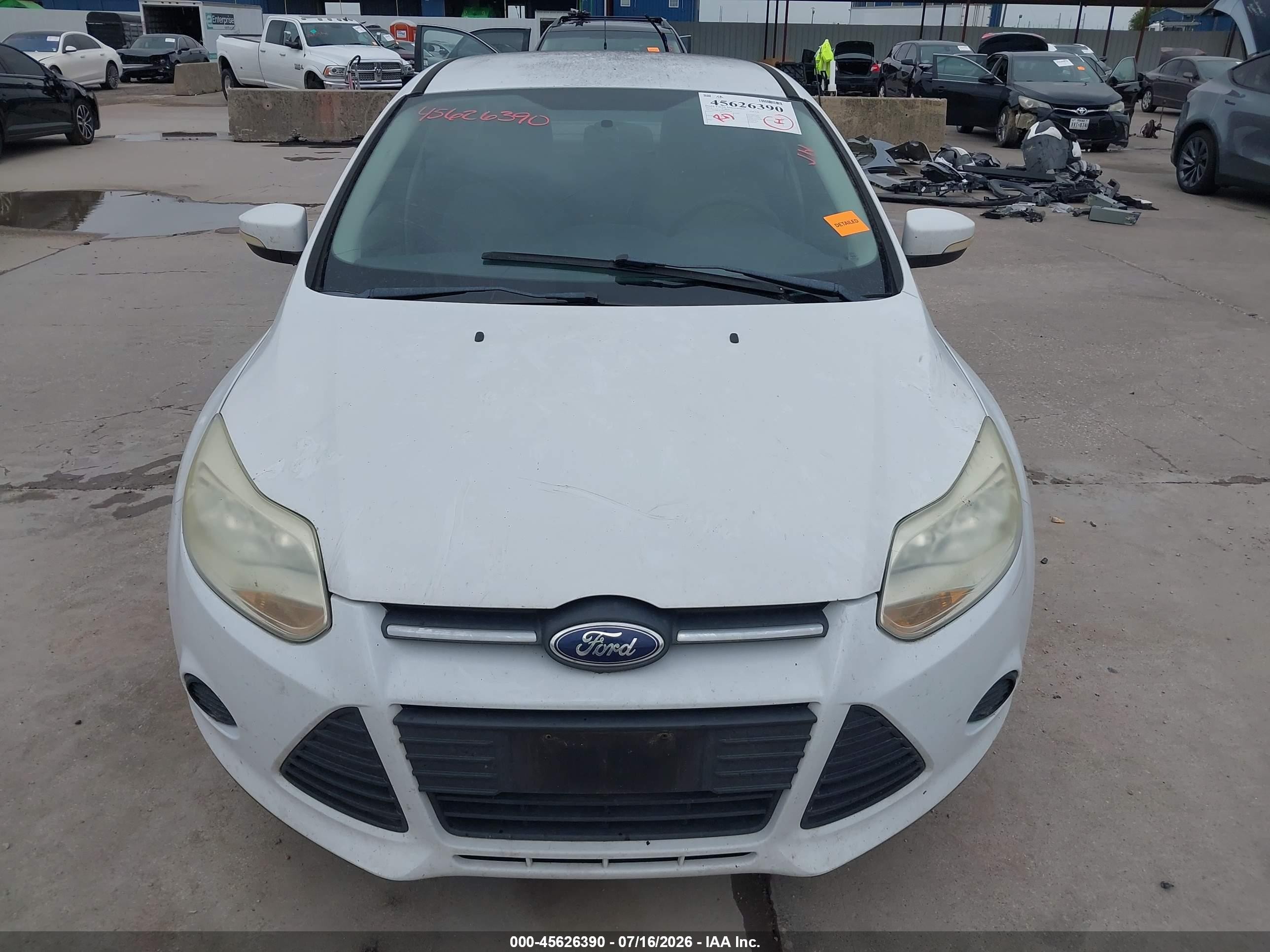 2013 Ford Focus Se White vin: 1FADP3F26DL262588