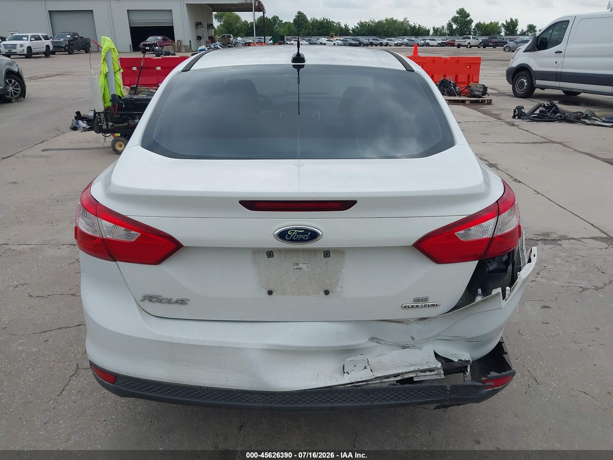 2013 Ford Focus Se White vin: 1FADP3F26DL262588