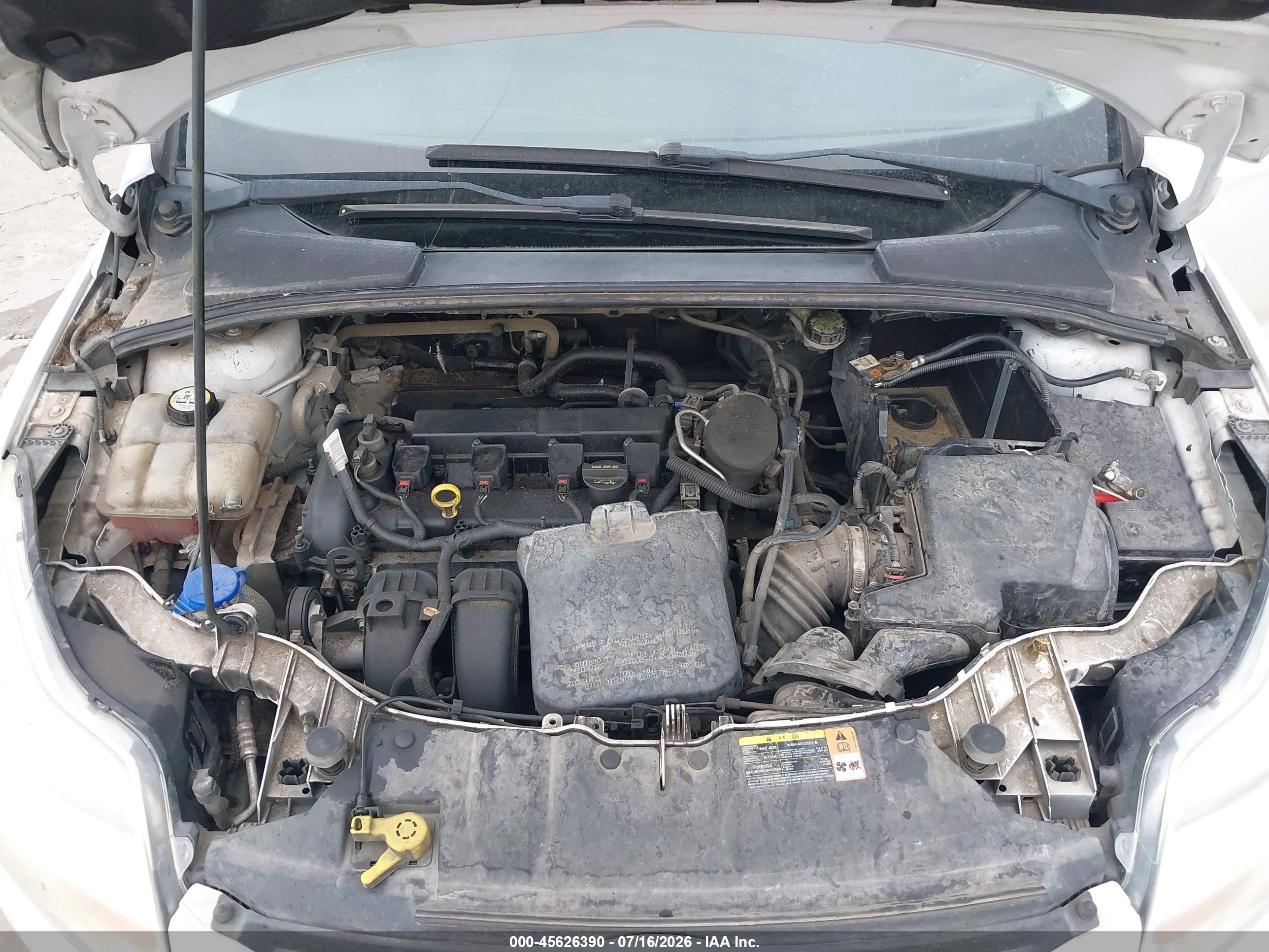 2013 Ford Focus Se White vin: 1FADP3F26DL262588