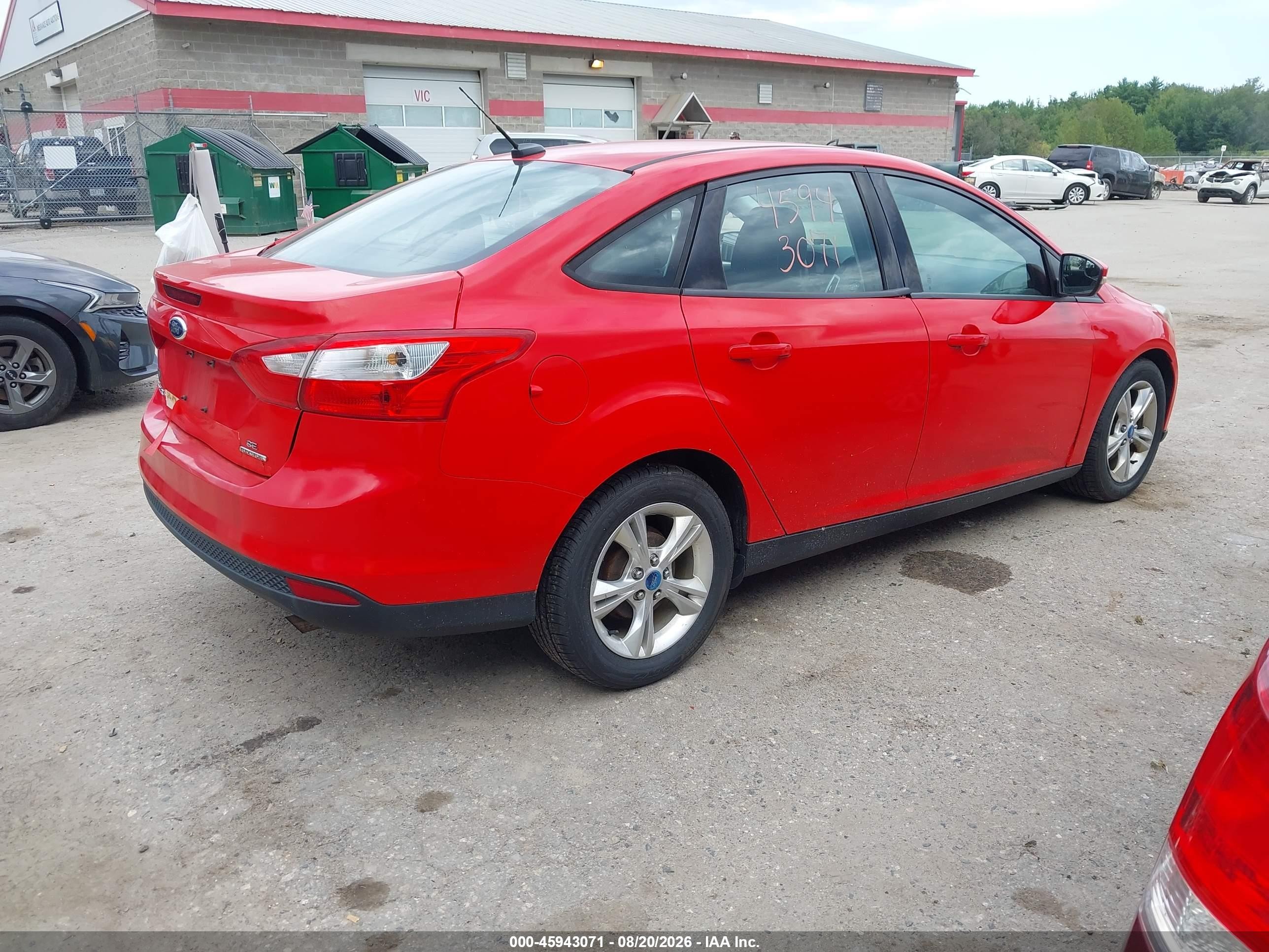 2013 Ford Focus Se Red vin: 1FADP3F26DL279360