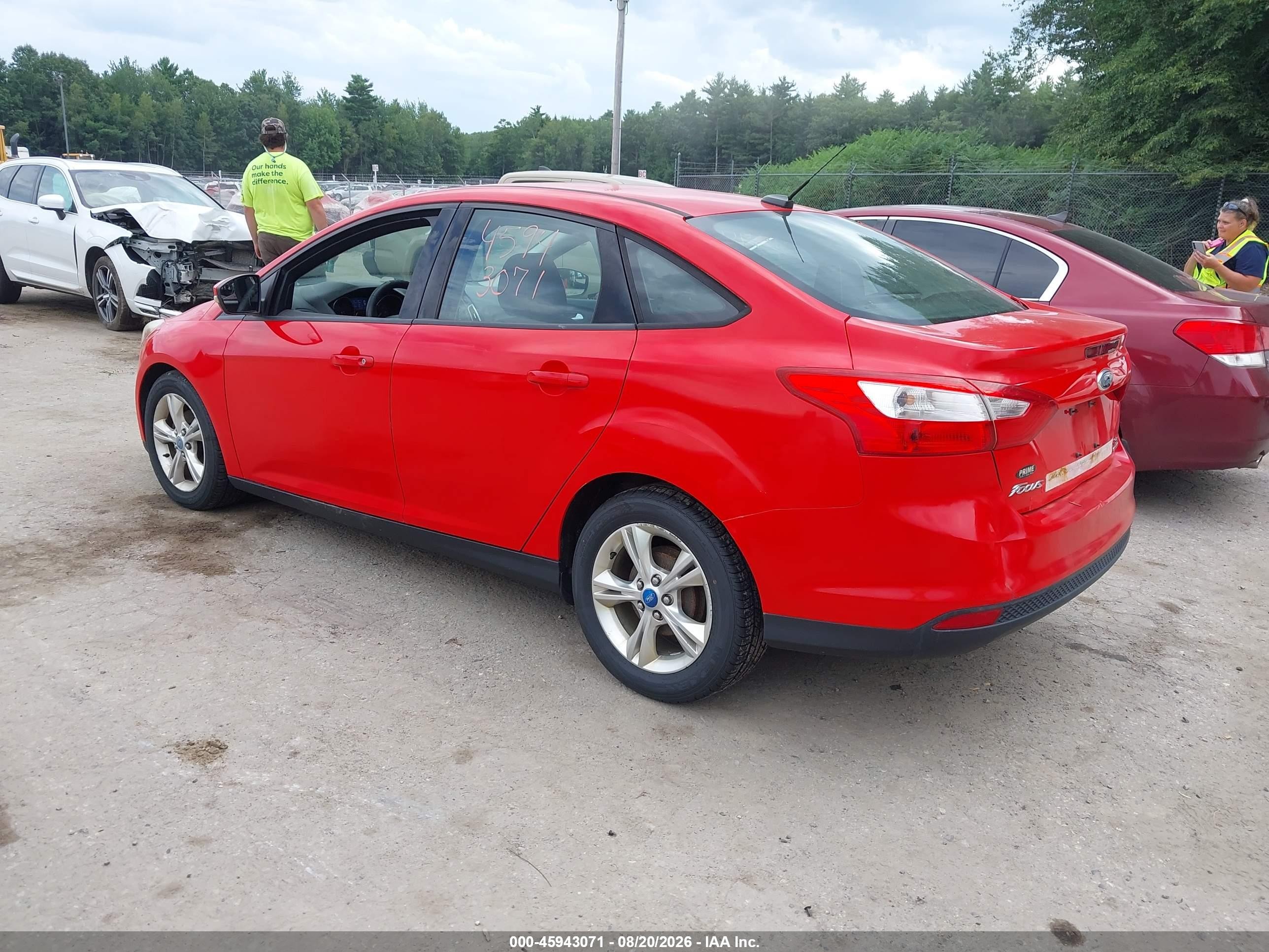 2013 Ford Focus Se Red vin: 1FADP3F26DL279360