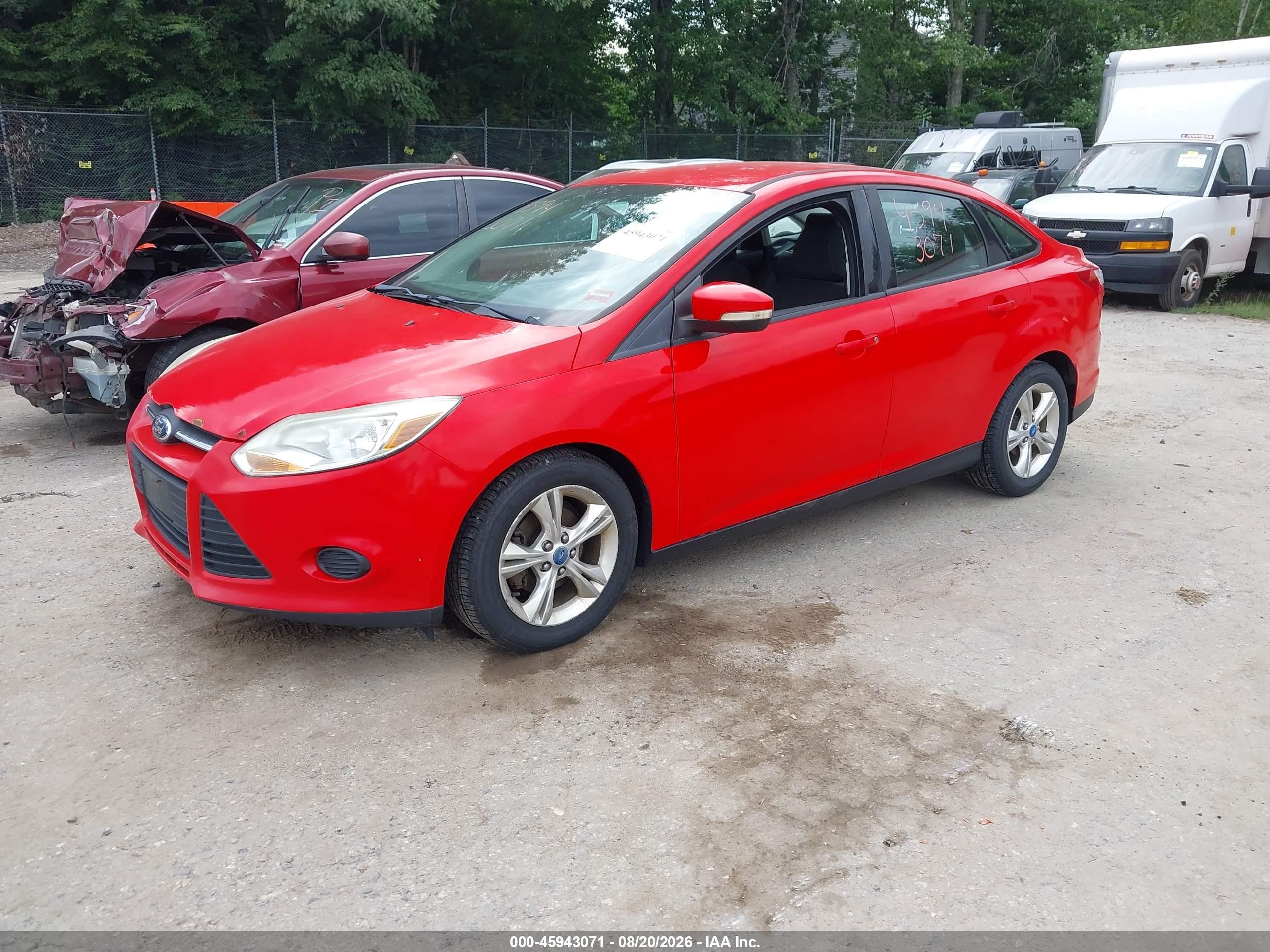 2013 Ford Focus Se Red vin: 1FADP3F26DL279360