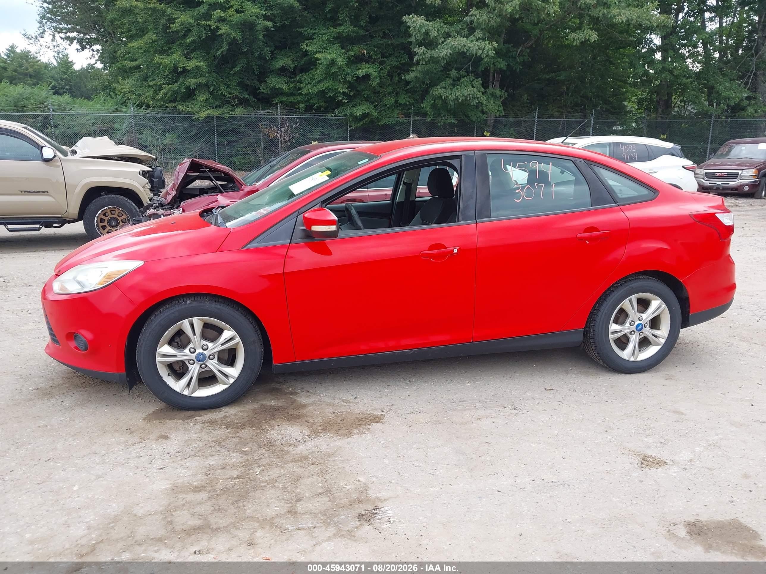 2013 Ford Focus Se Red vin: 1FADP3F26DL279360
