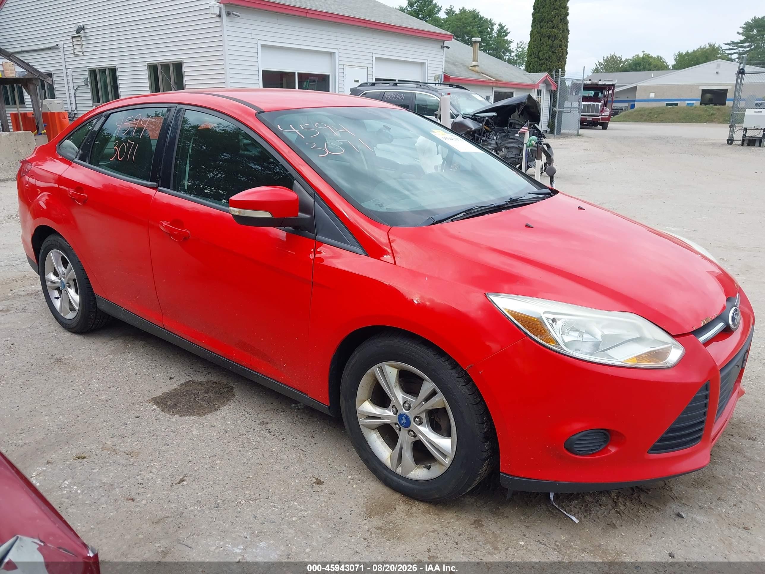2013 Ford Focus Se Red vin: 1FADP3F26DL279360