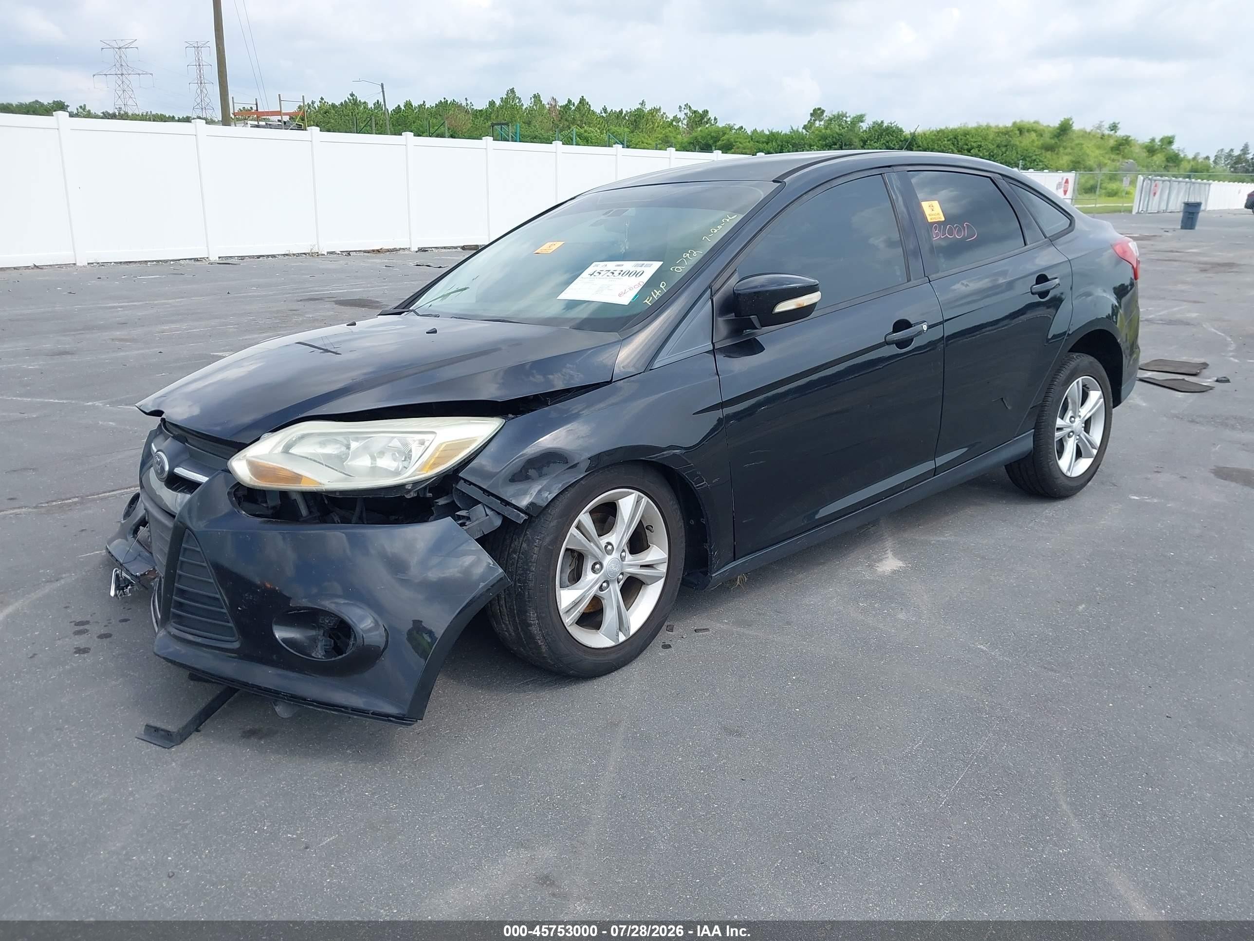2013 Ford Focus Se Black vin: 1FADP3F26DL282792