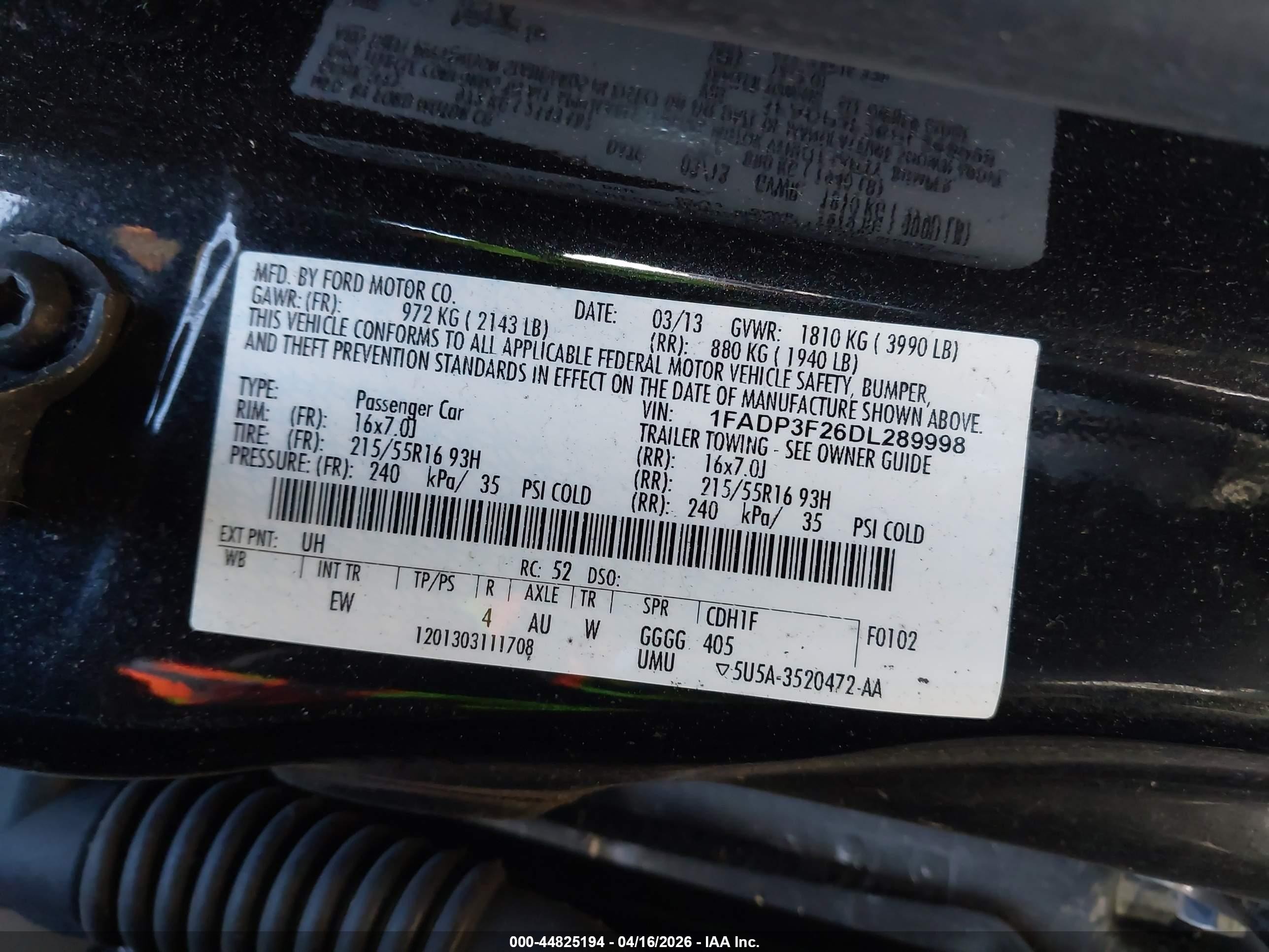 2013 Ford Focus Se Black vin: 1FADP3F26DL289998