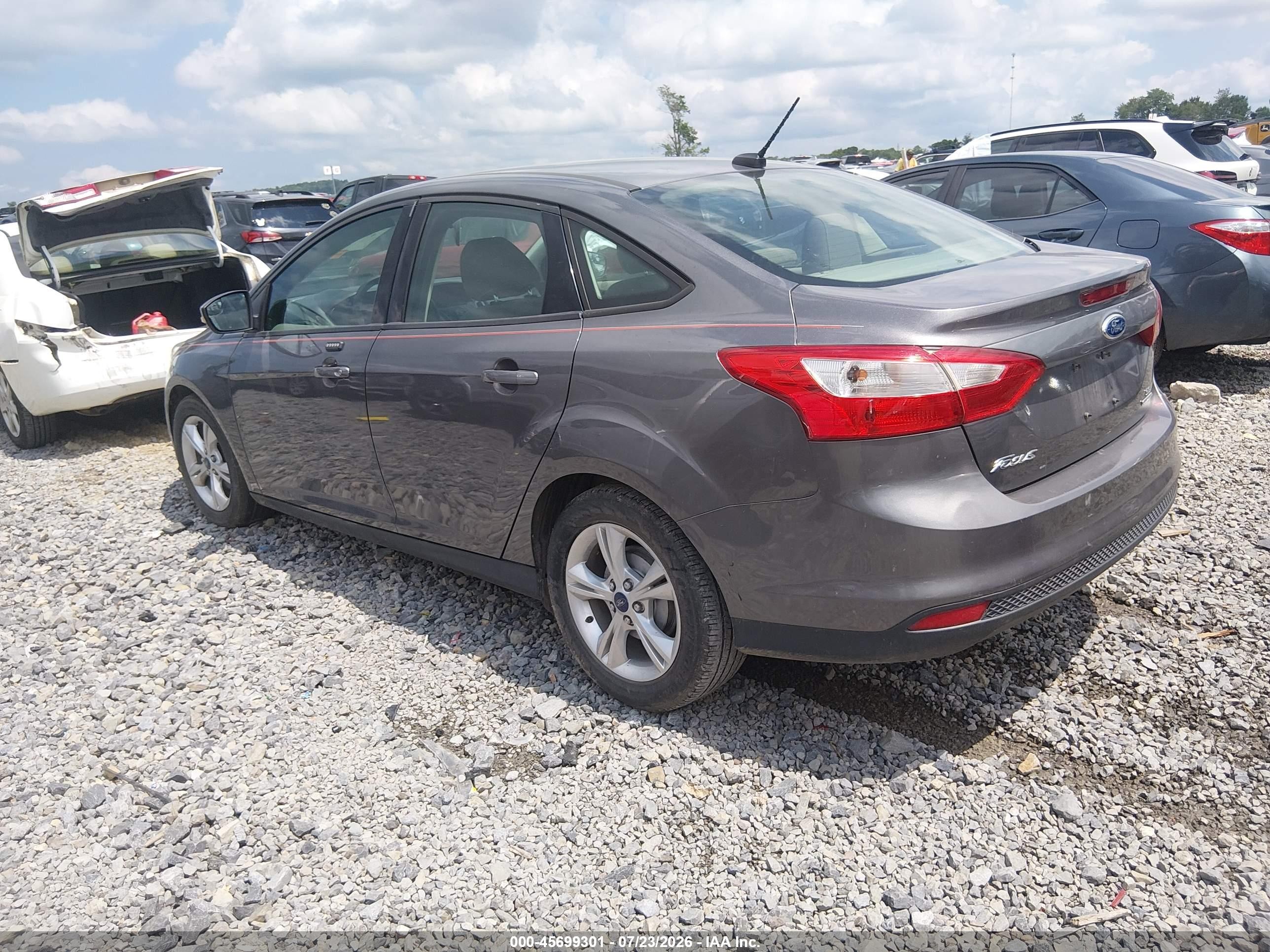 2013 Ford Focus Se Gray vin: 1FADP3F26DL323535
