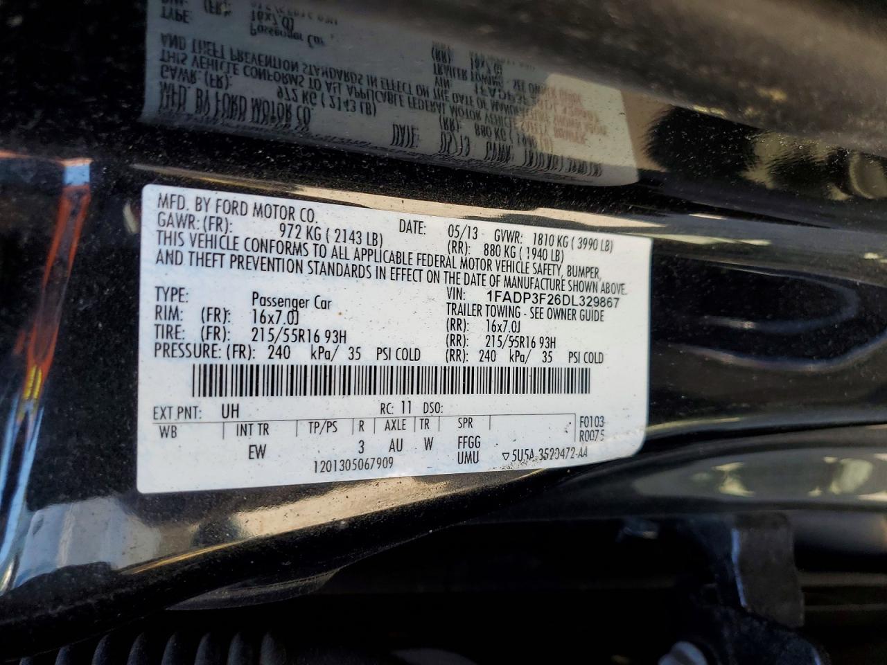 2013 Ford Focus Se Black vin: 1FADP3F26DL329867