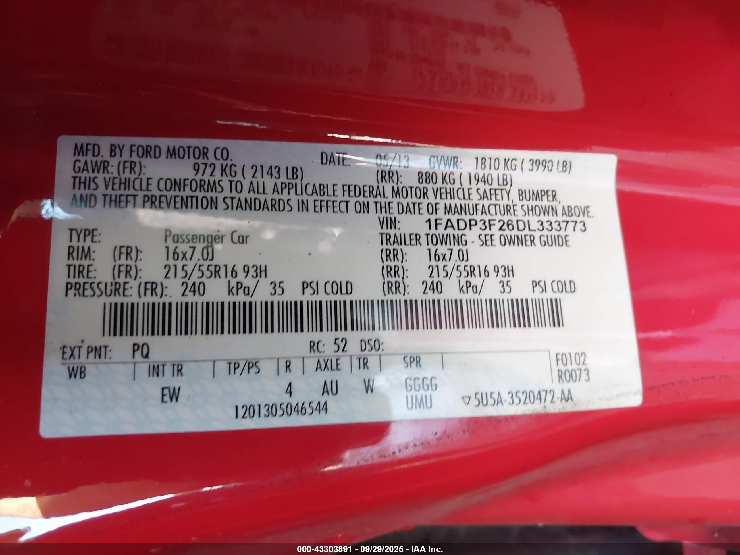 2013 Ford Focus Se Red vin: 1FADP3F26DL333773