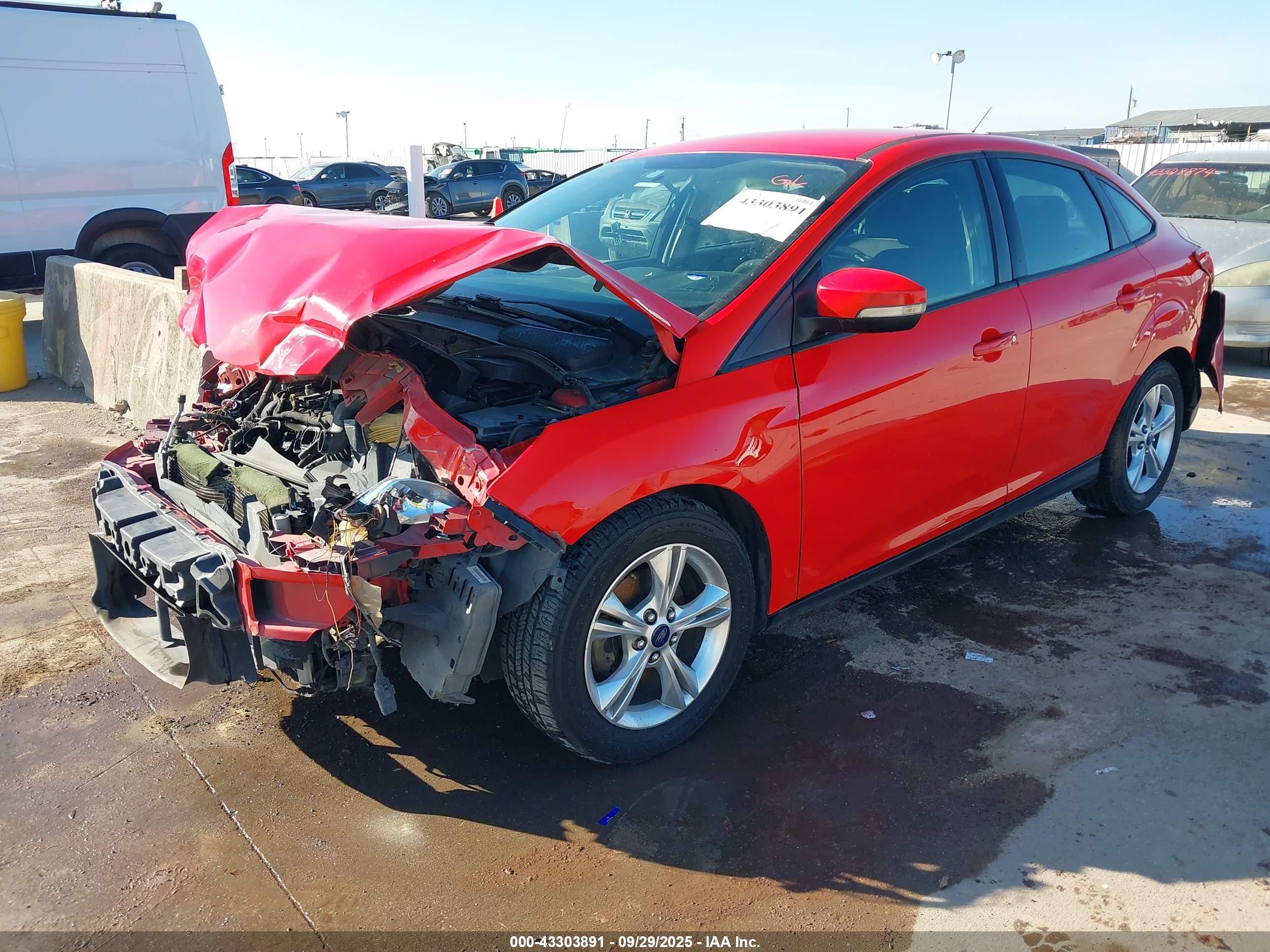 2013 Ford Focus Se Red vin: 1FADP3F26DL333773