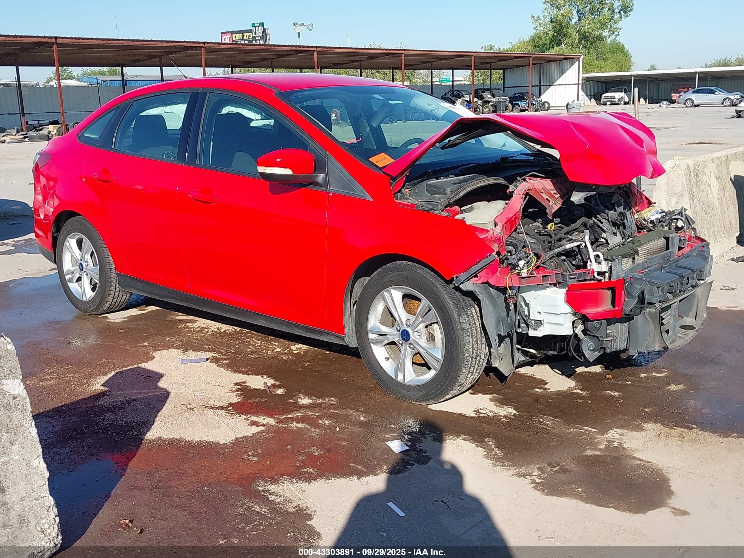 2013 Ford Focus Se Red vin: 1FADP3F26DL333773