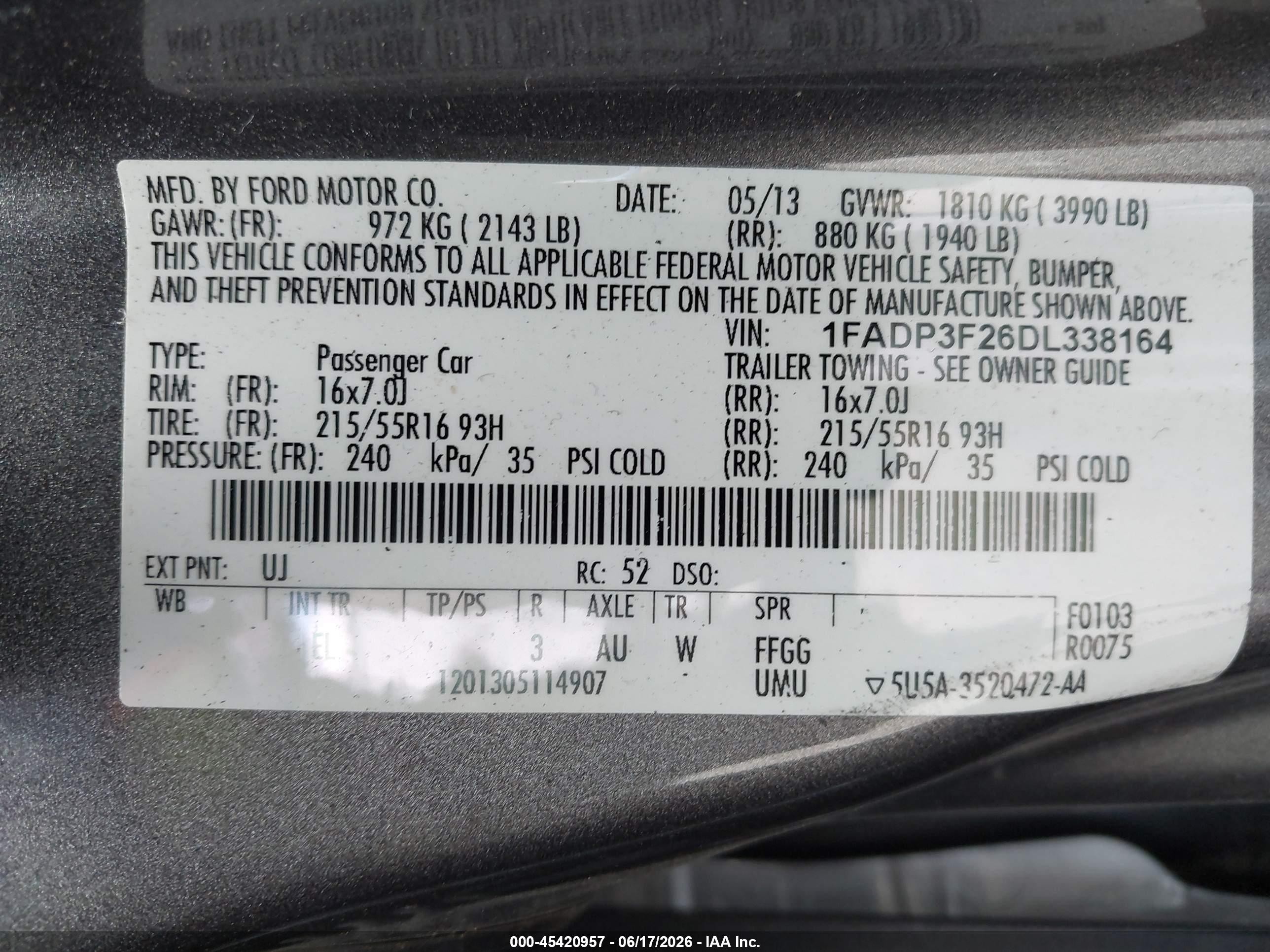 2013 Ford Focus Se Gray vin: 1FADP3F26DL338164