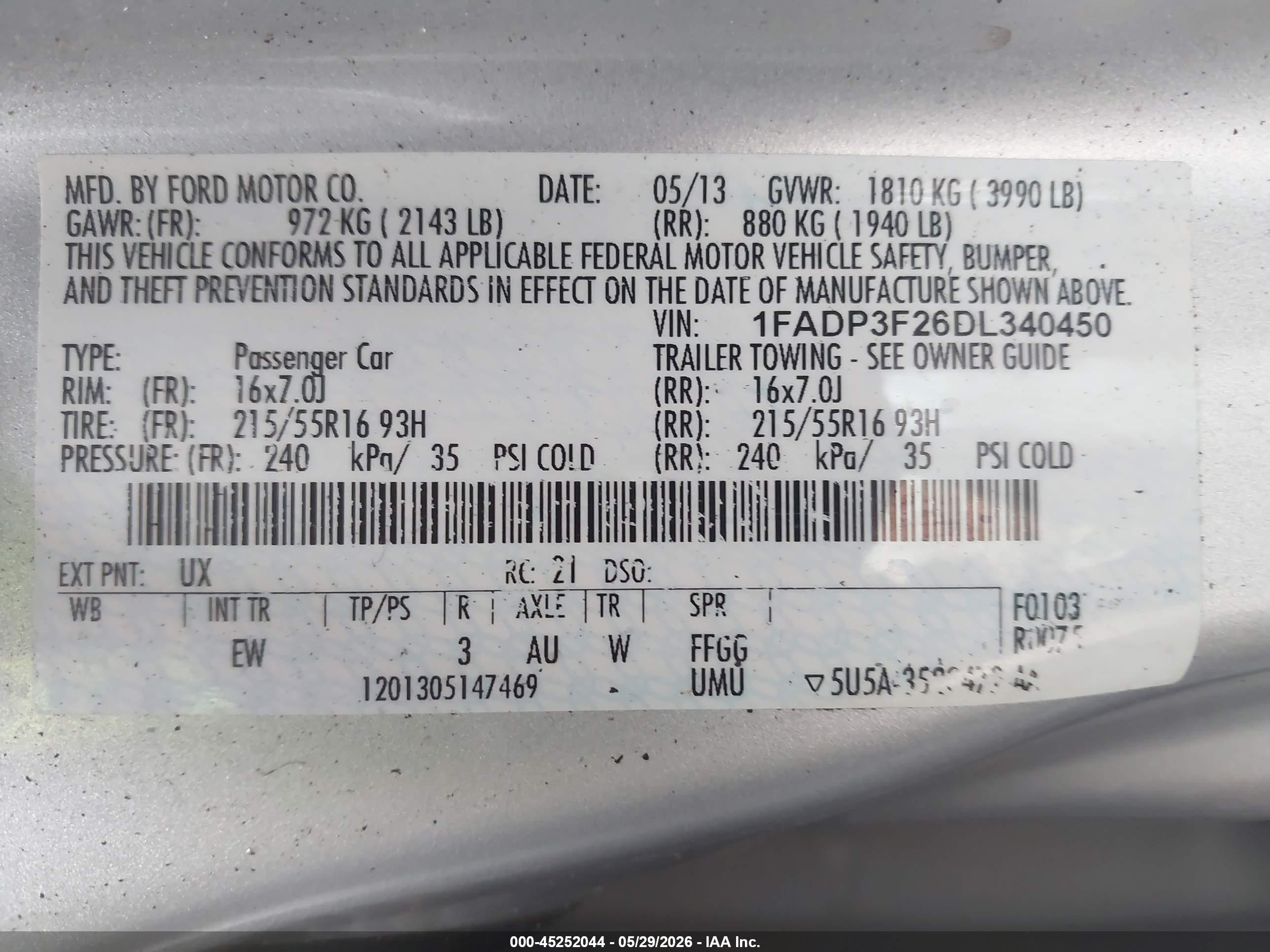 2013 Ford Focus Se Silver vin: 1FADP3F26DL340450
